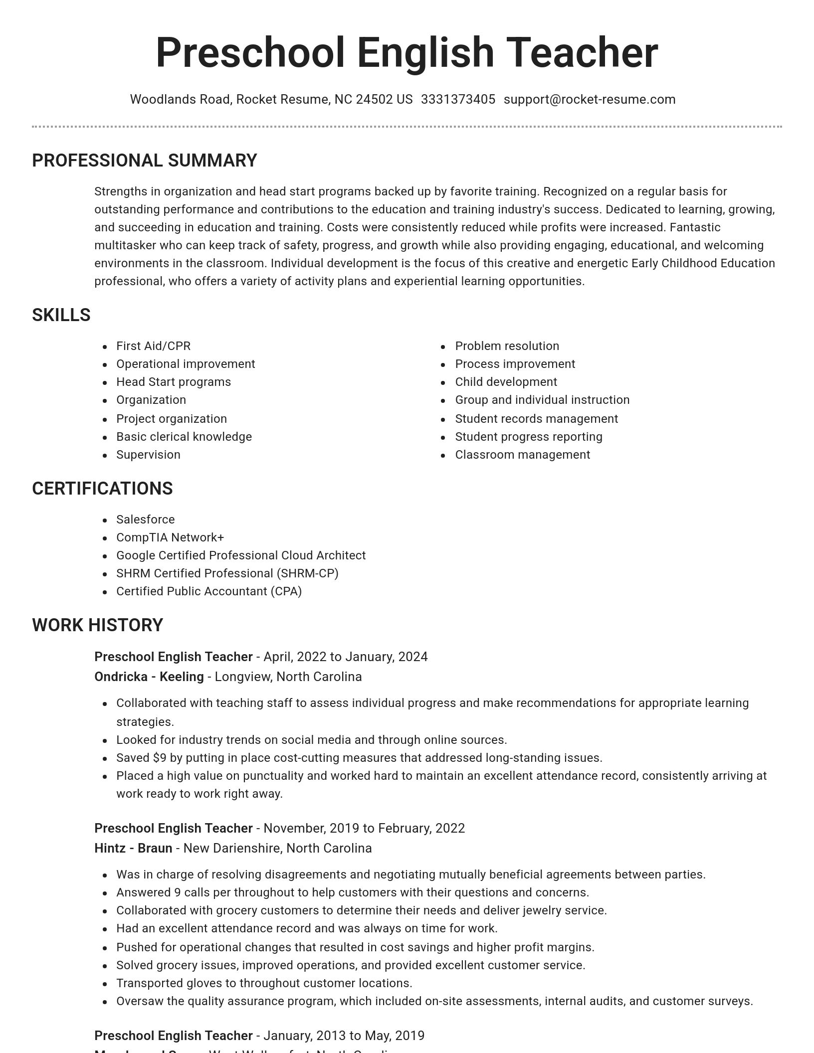Brilliant resume template