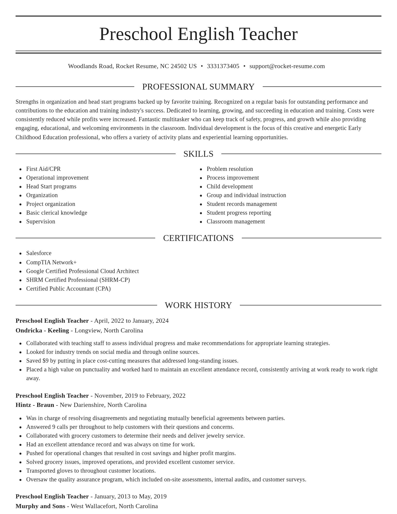 Elegant resume template