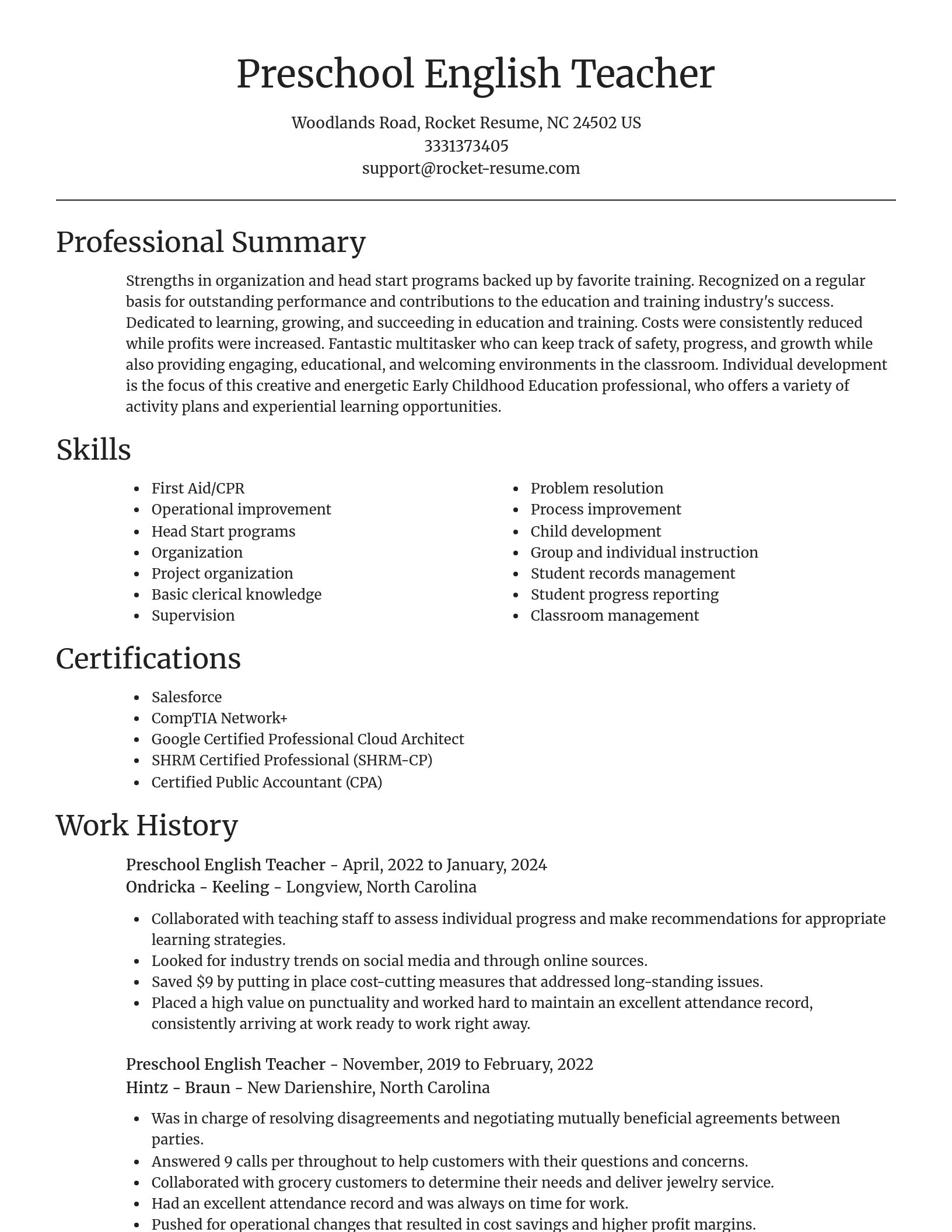 Focal Point resume template