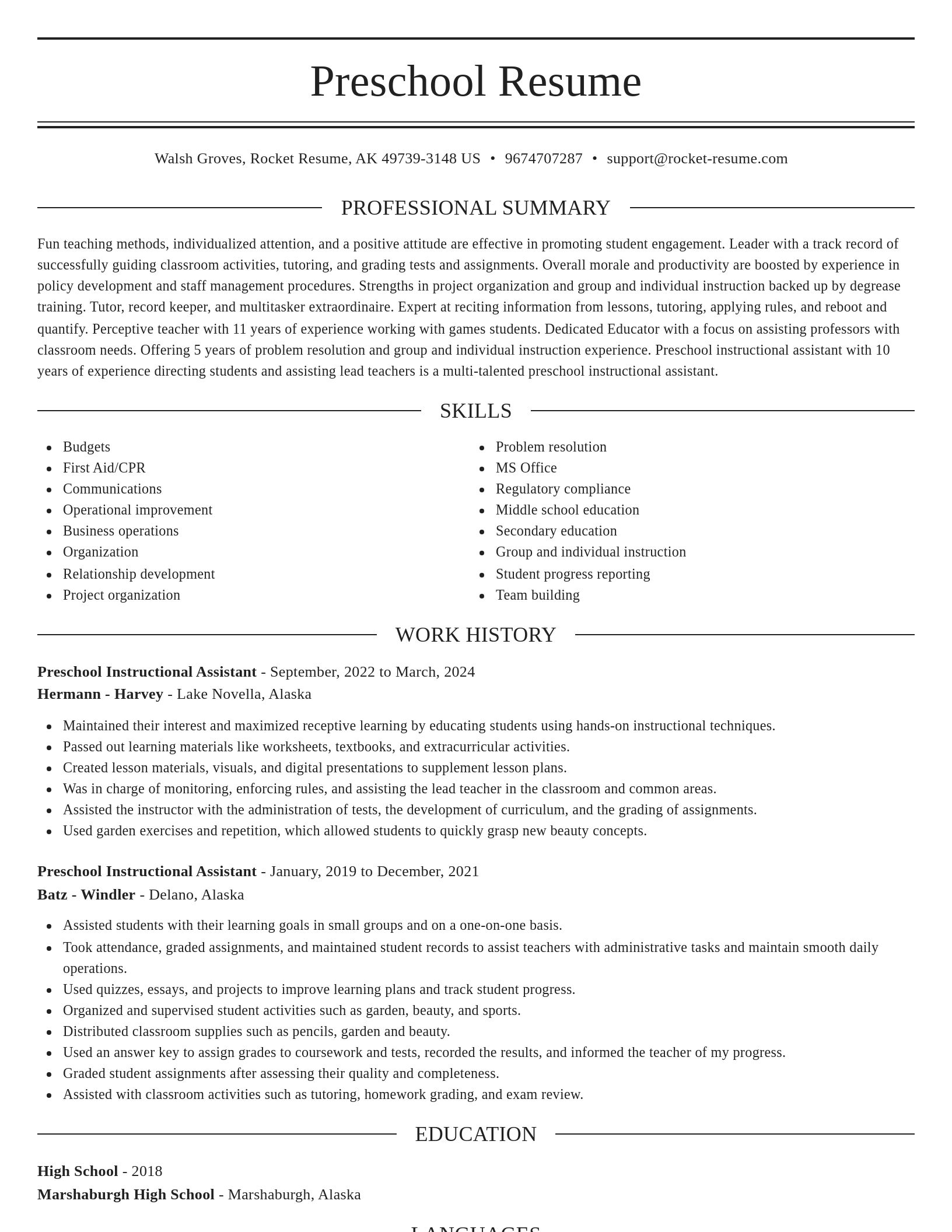 Elegant resume template