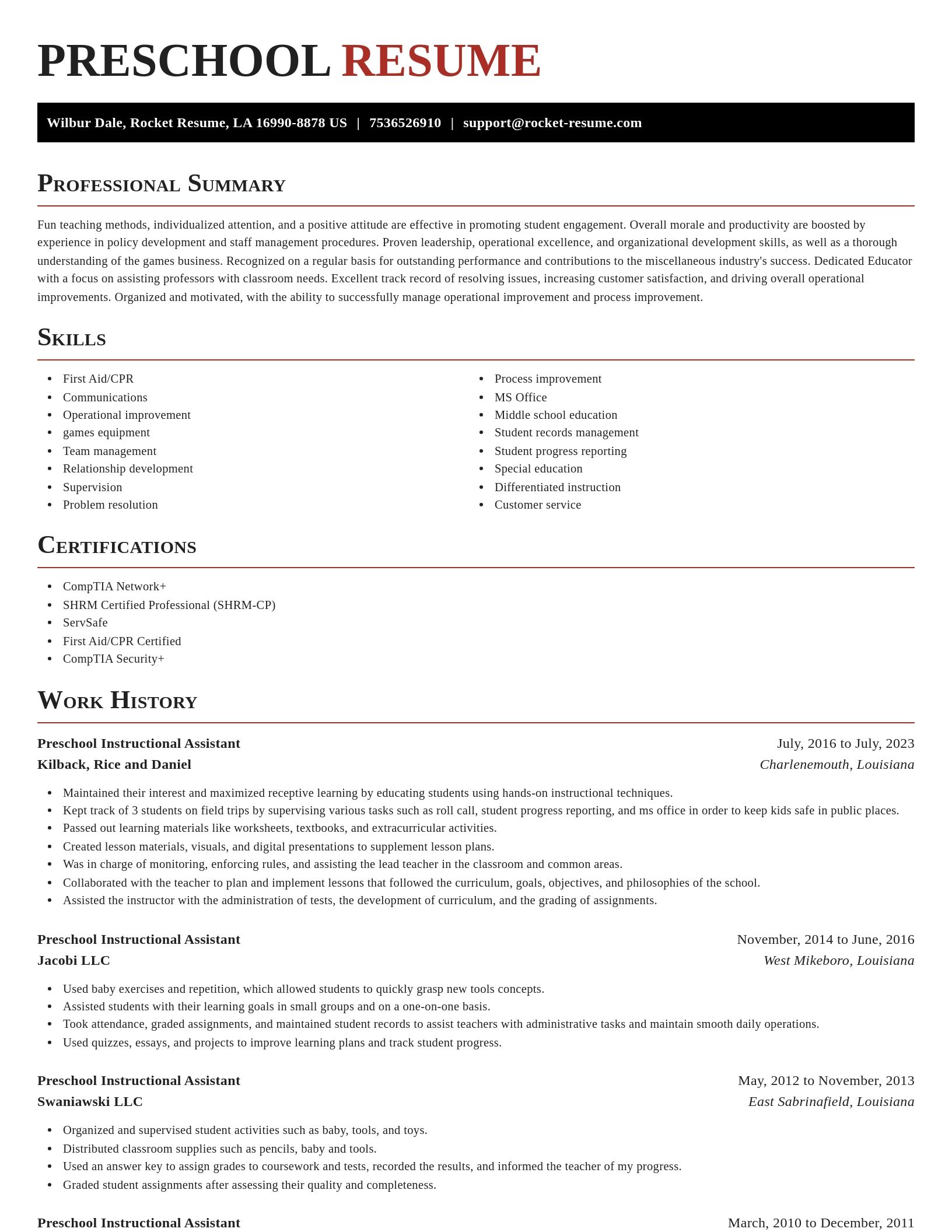 Exquisite resume template