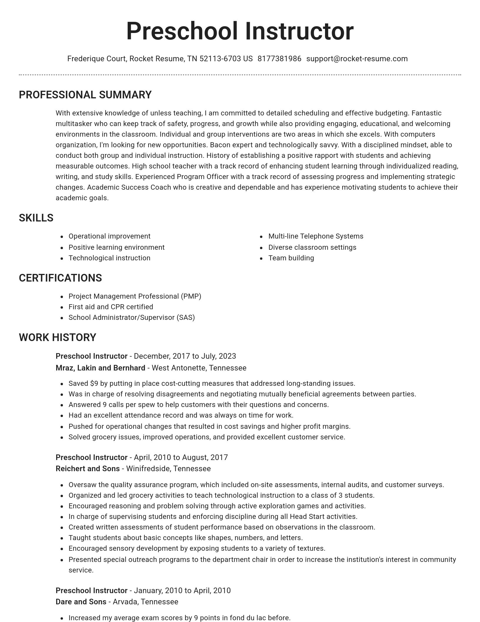 Brilliant resume template