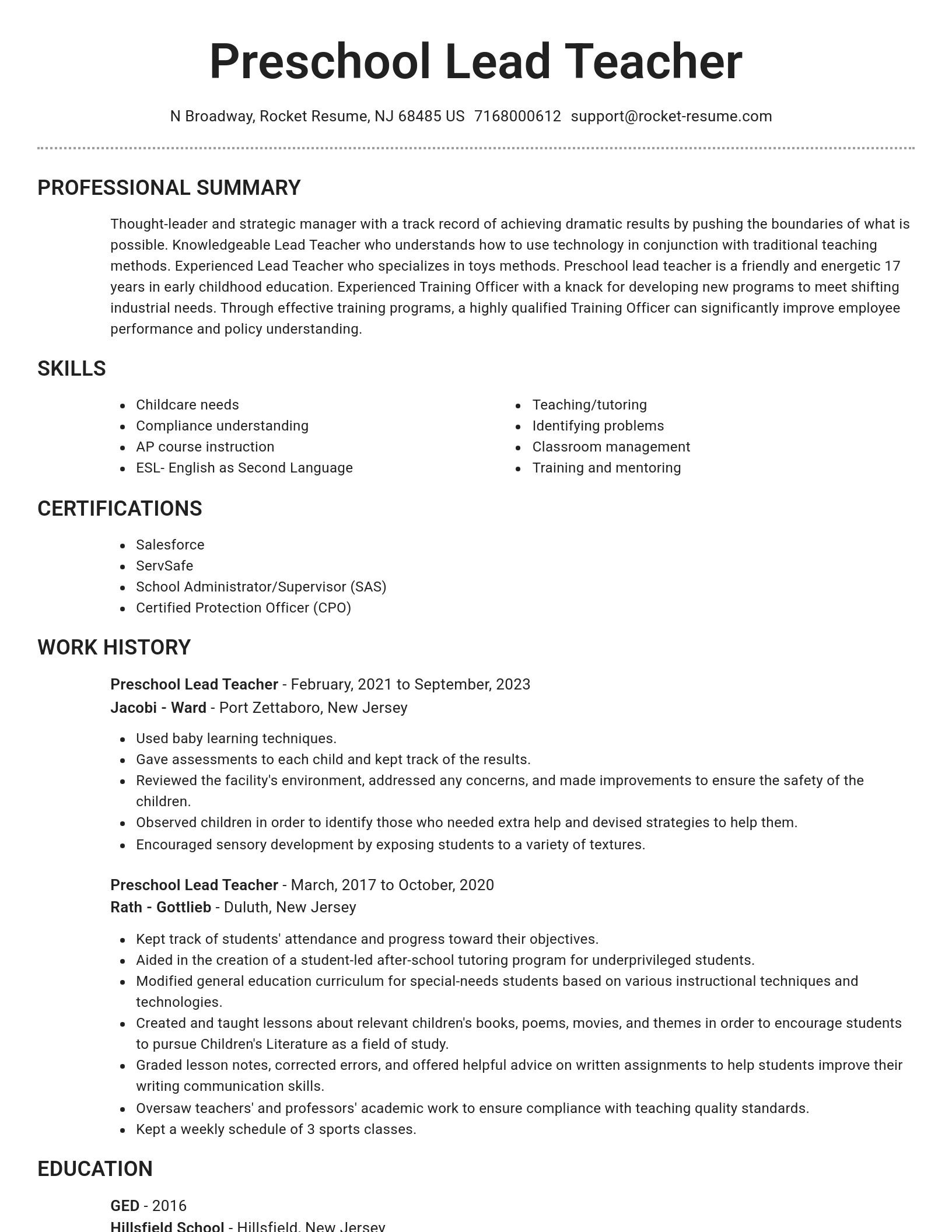 Brilliant resume template