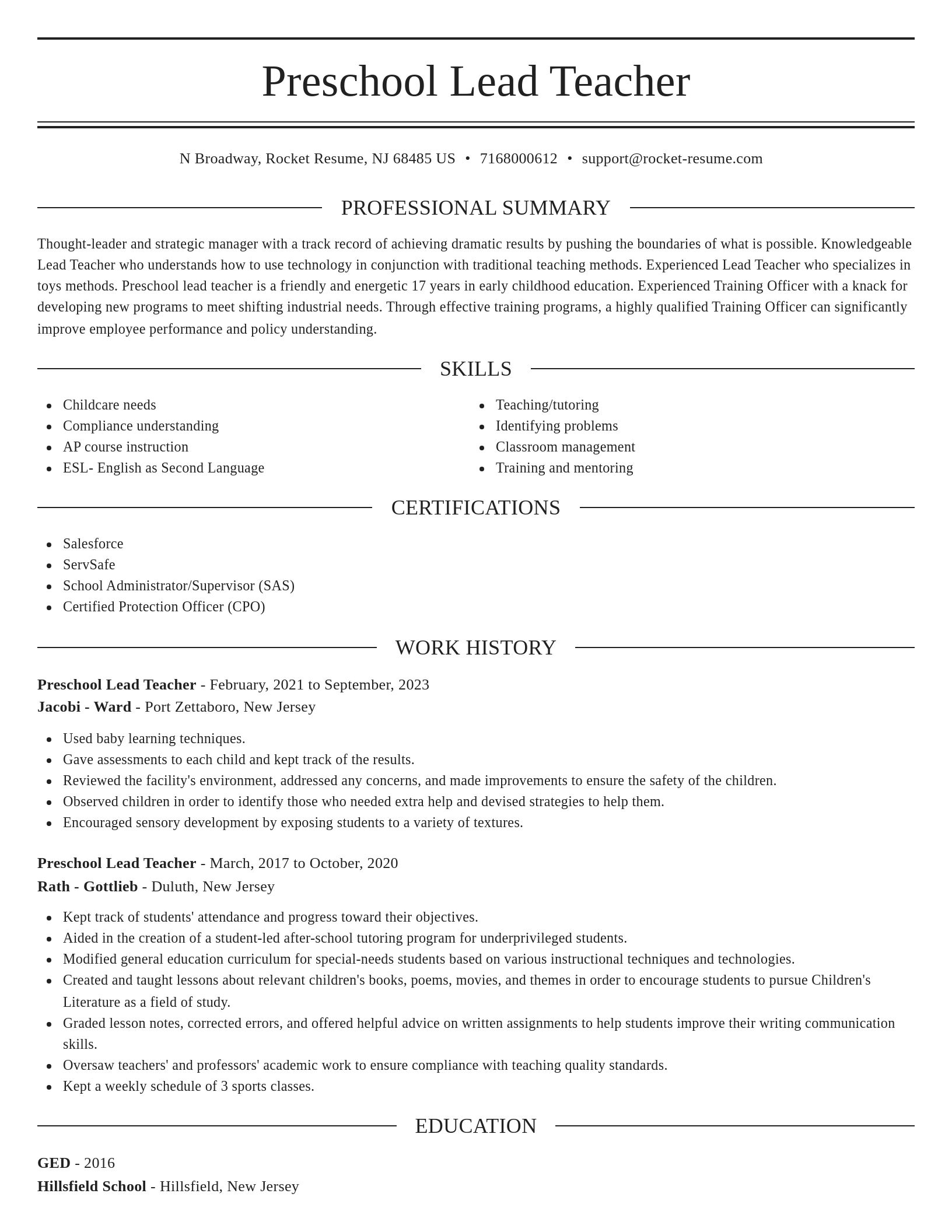 Elegant resume template