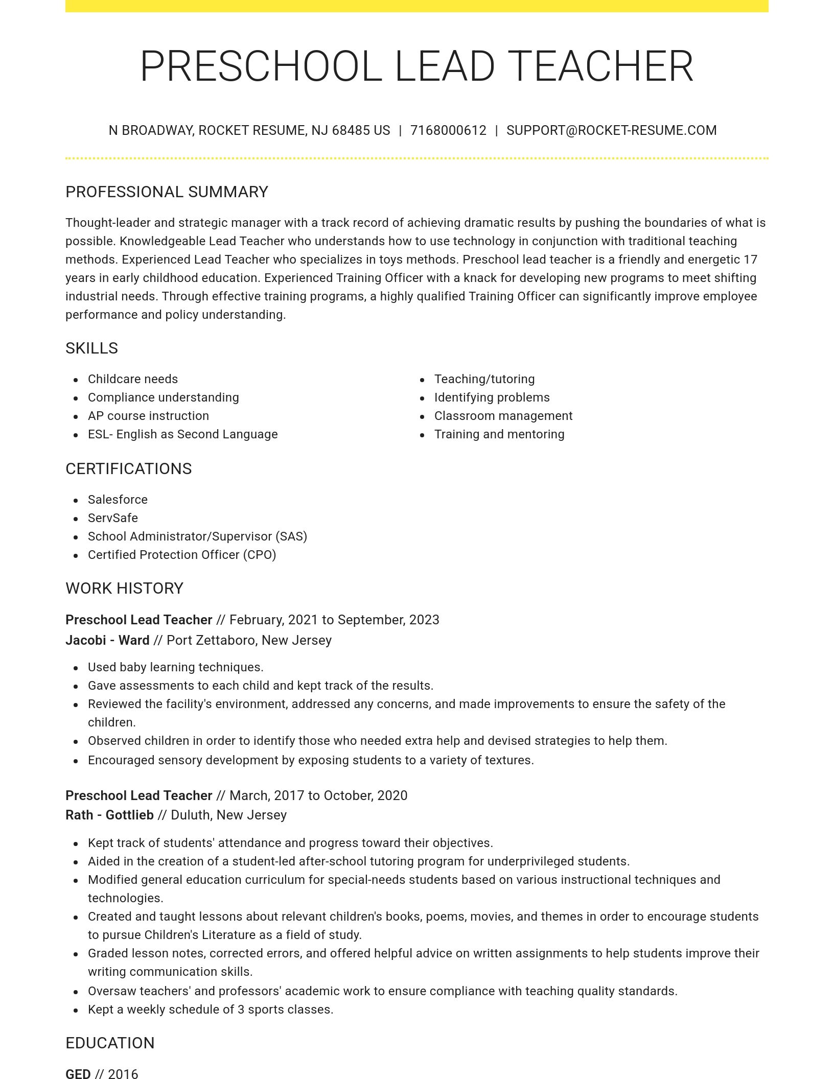 Grand resume template
