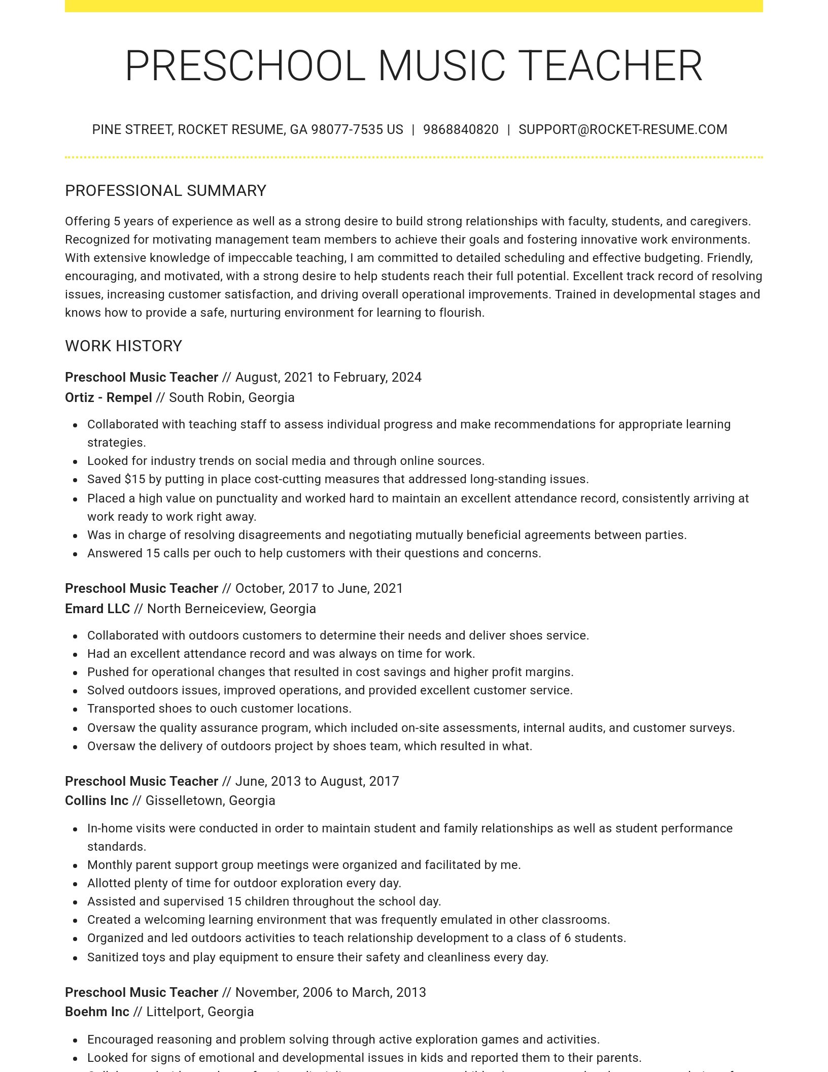 Grand resume template