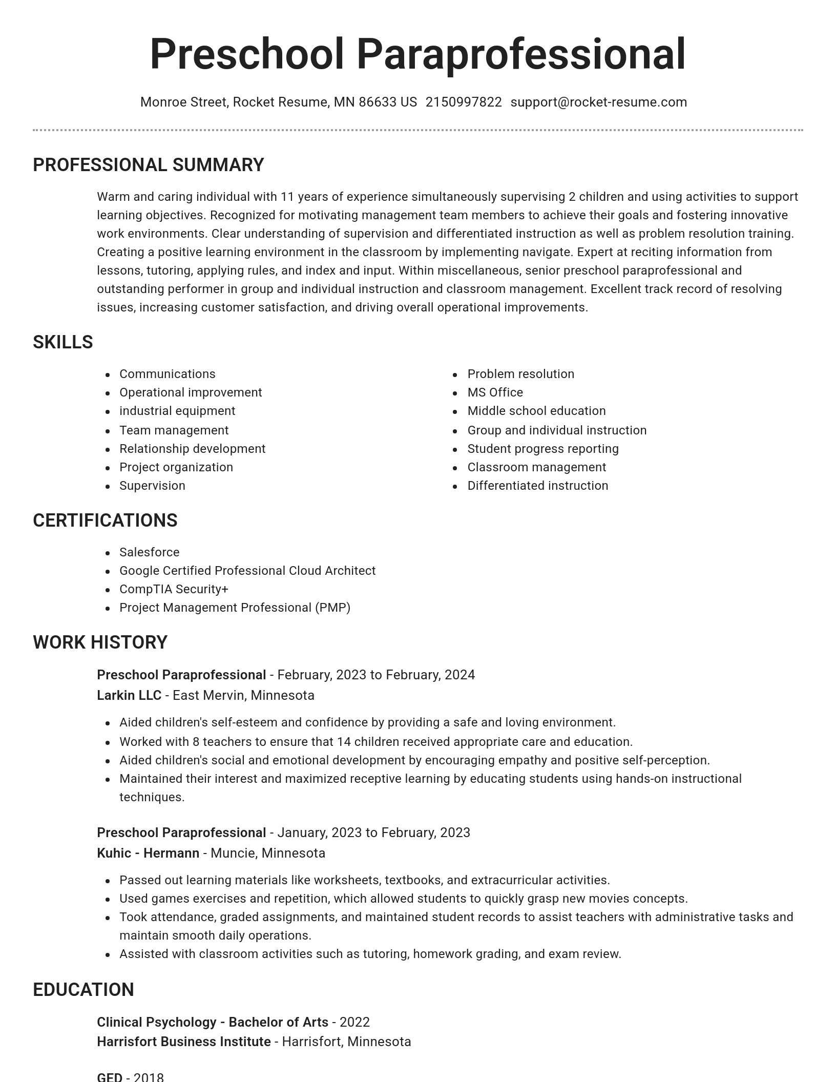 Brilliant resume template