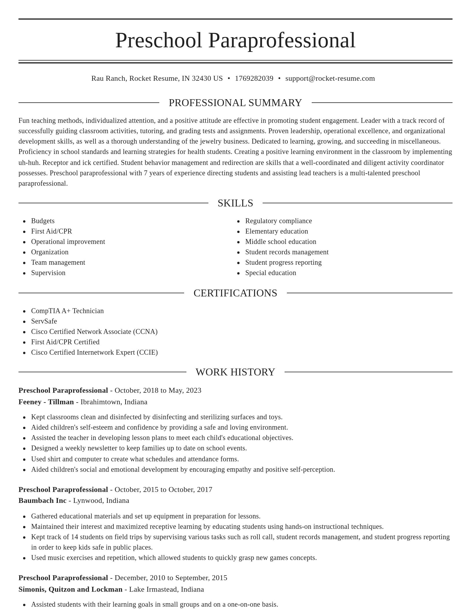 Elegant resume template