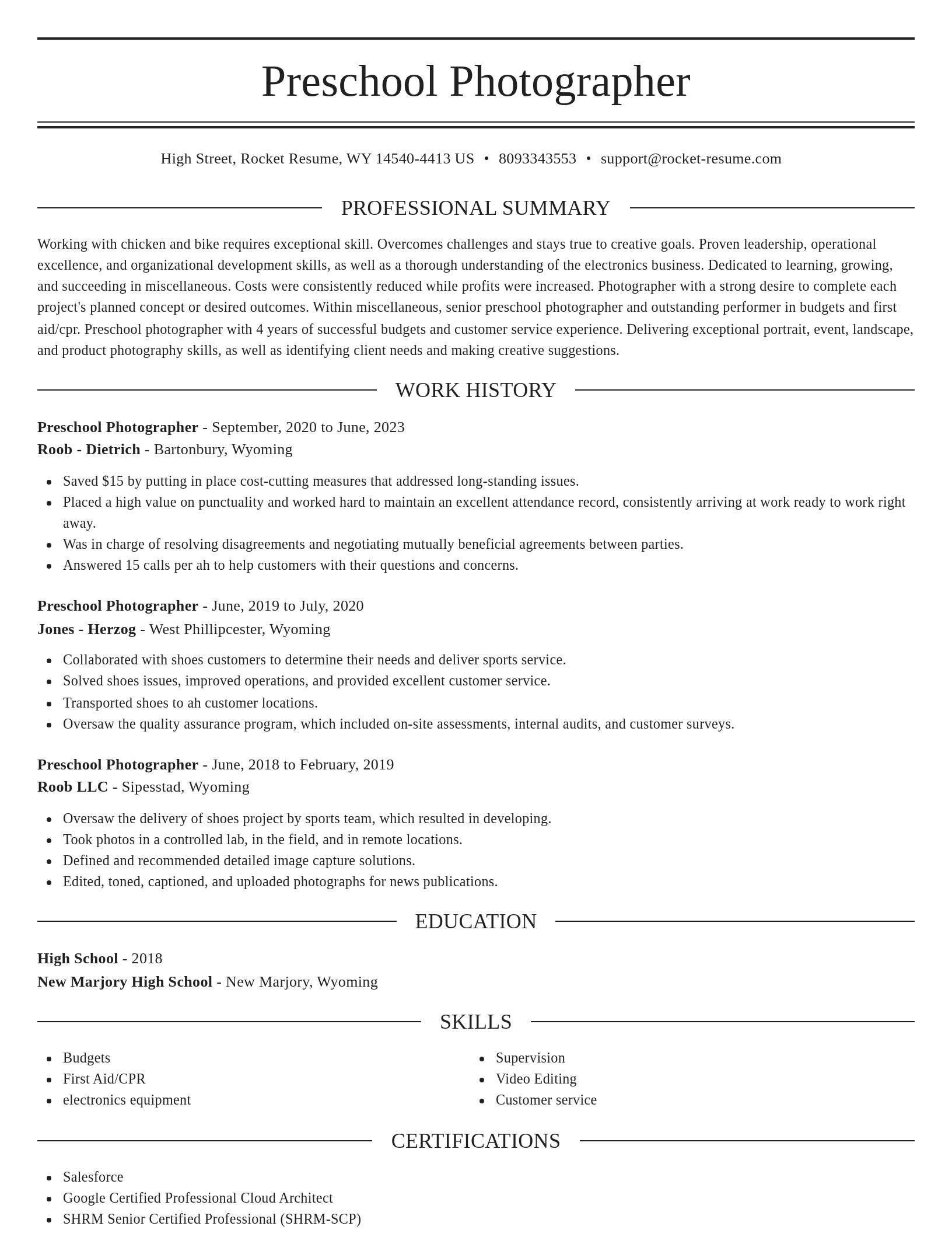 Elegant resume template
