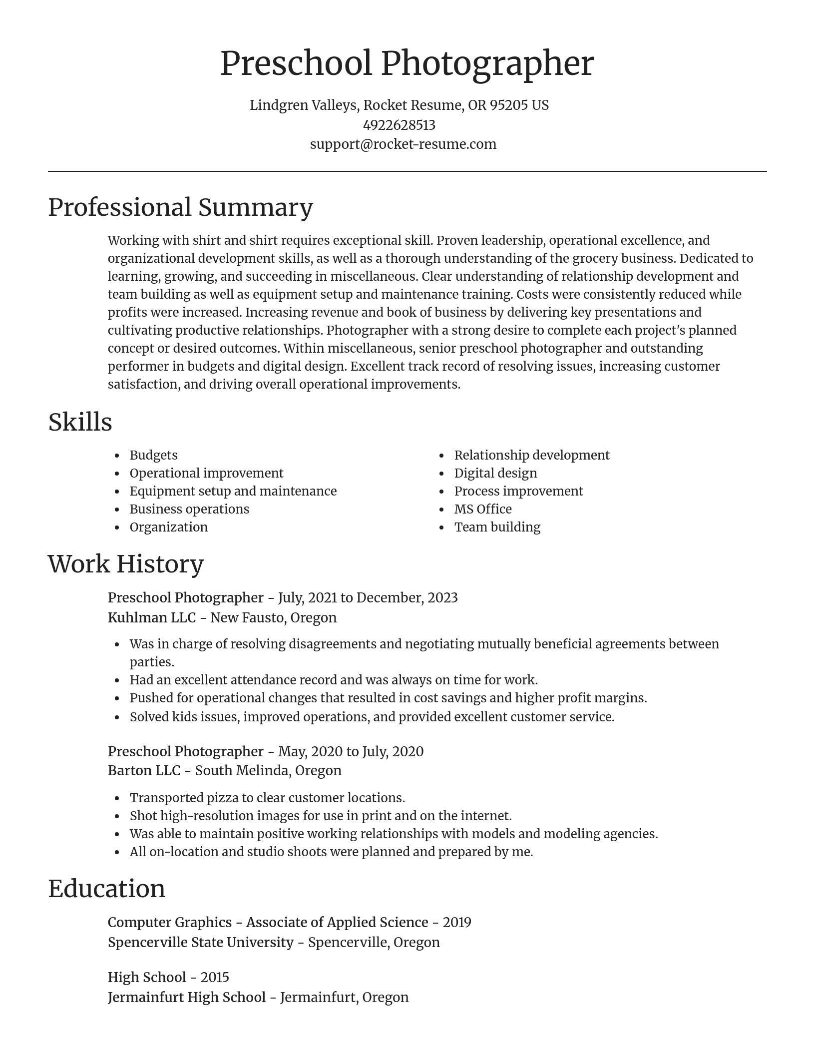 Focal Point resume template