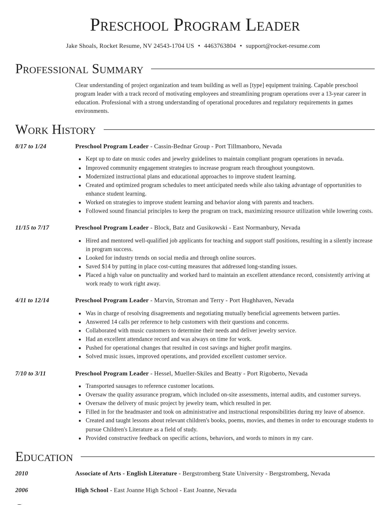 Director resume template