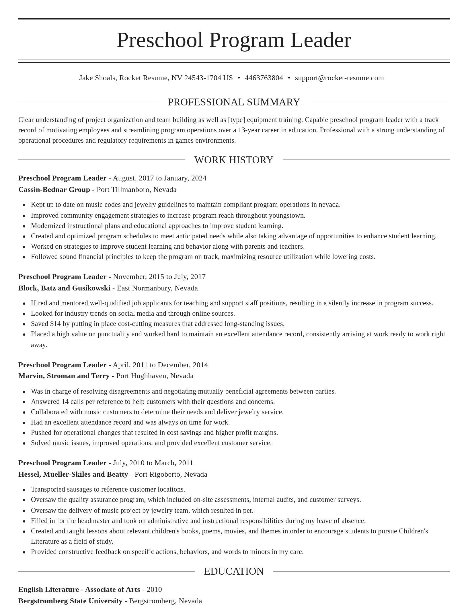 Elegant resume template