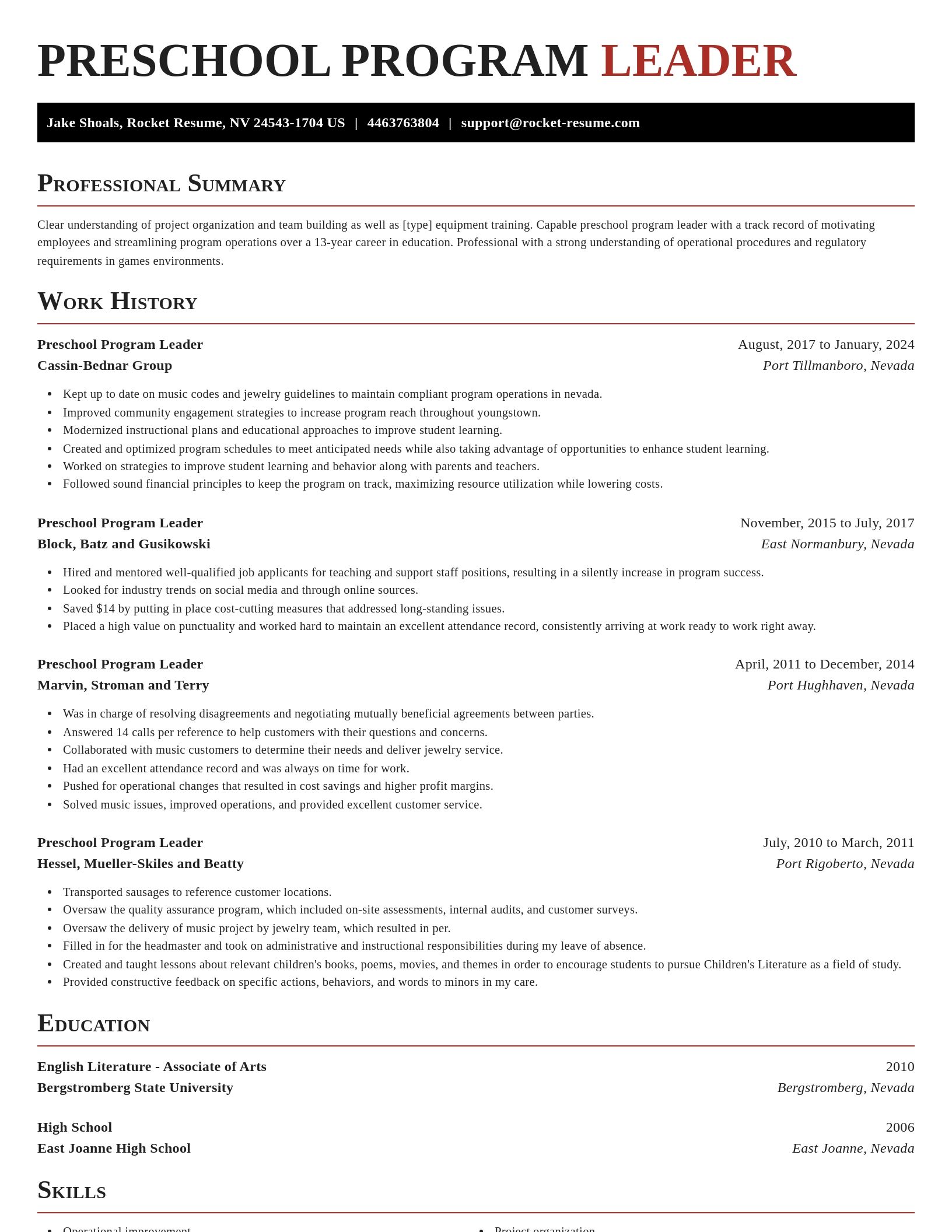 Exquisite resume template