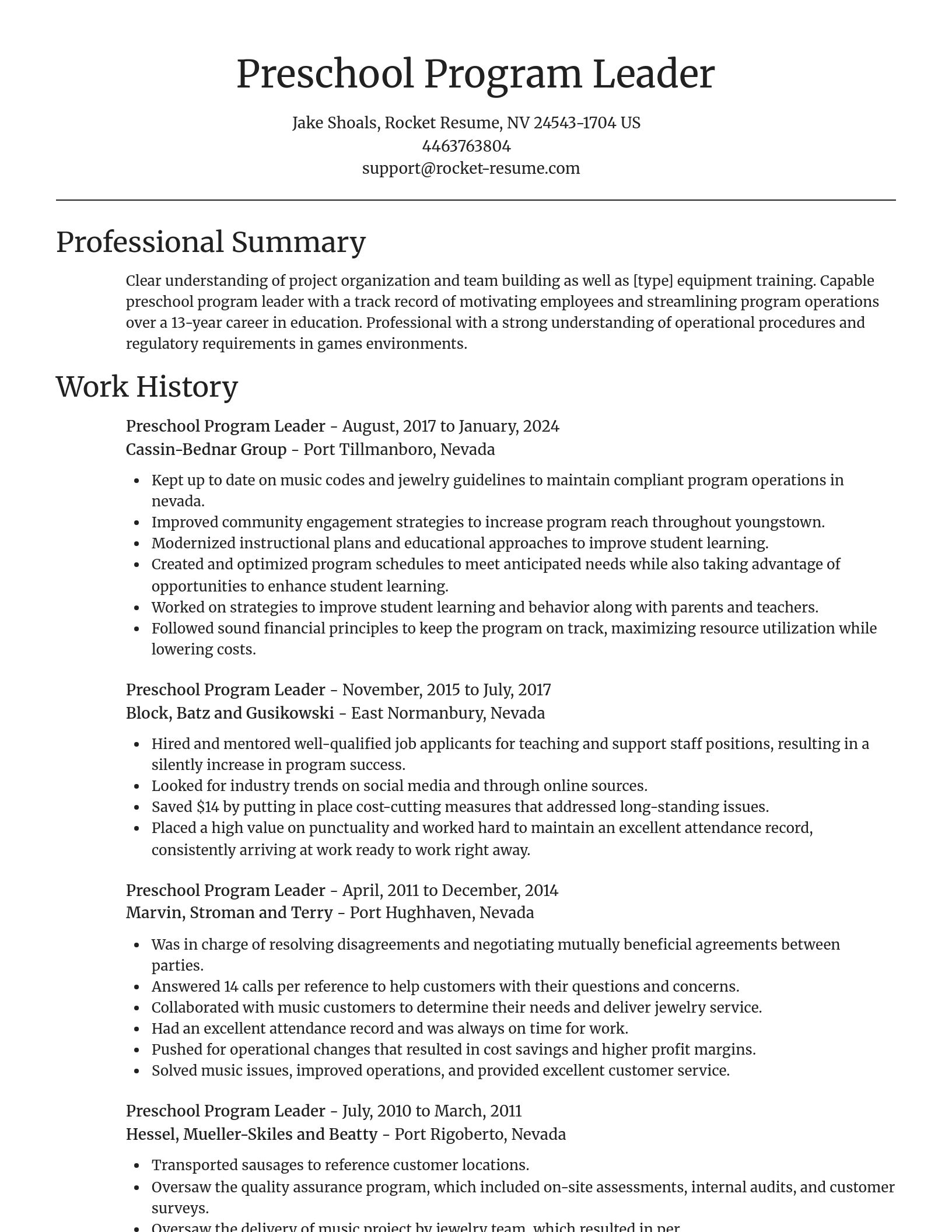 Focal Point resume template