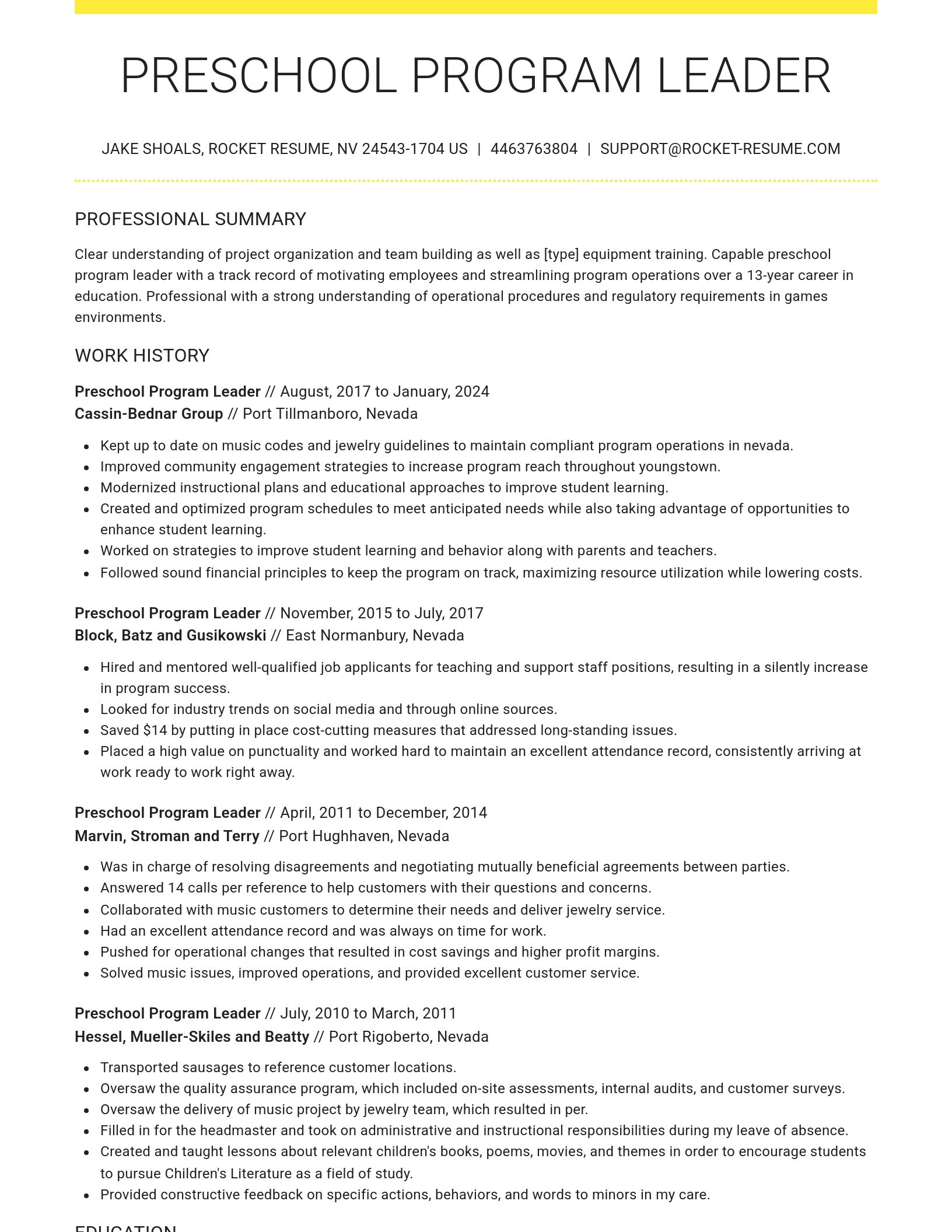 Grand resume template