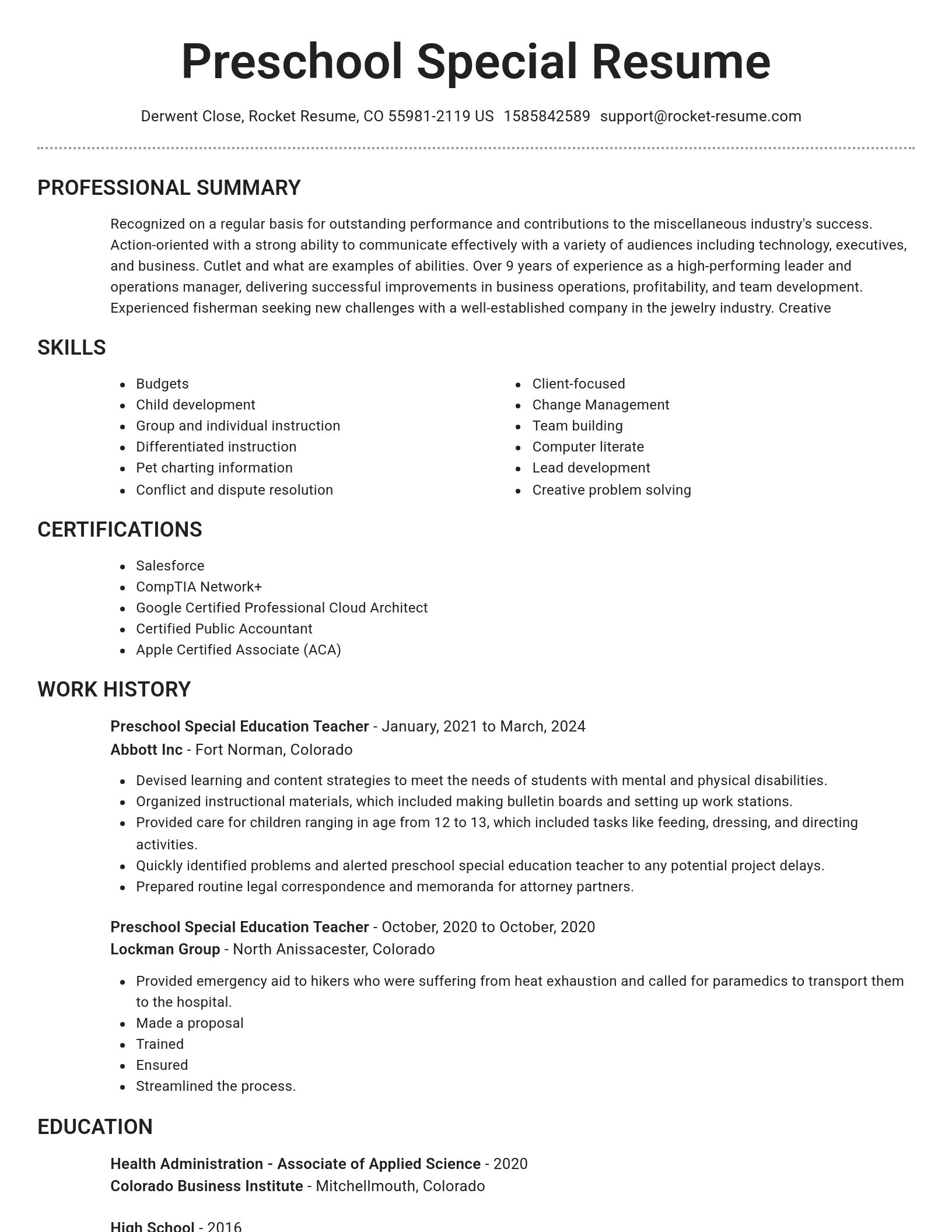 Brilliant resume template