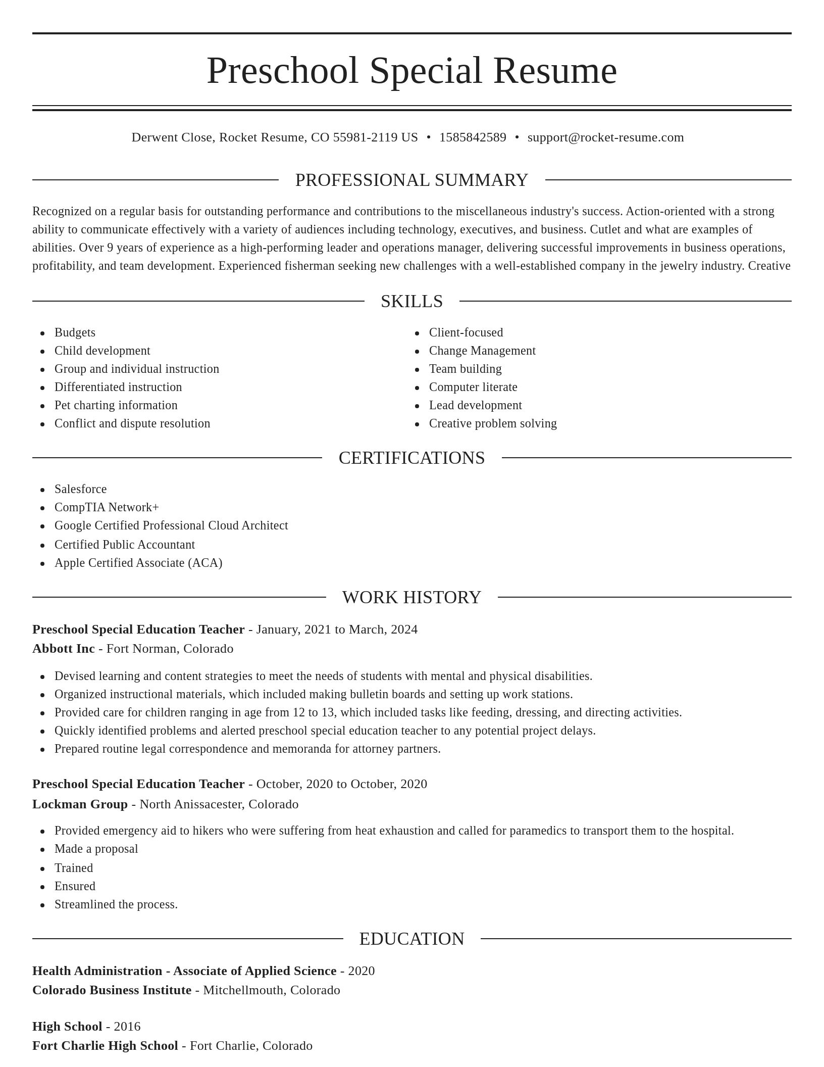 Elegant resume template