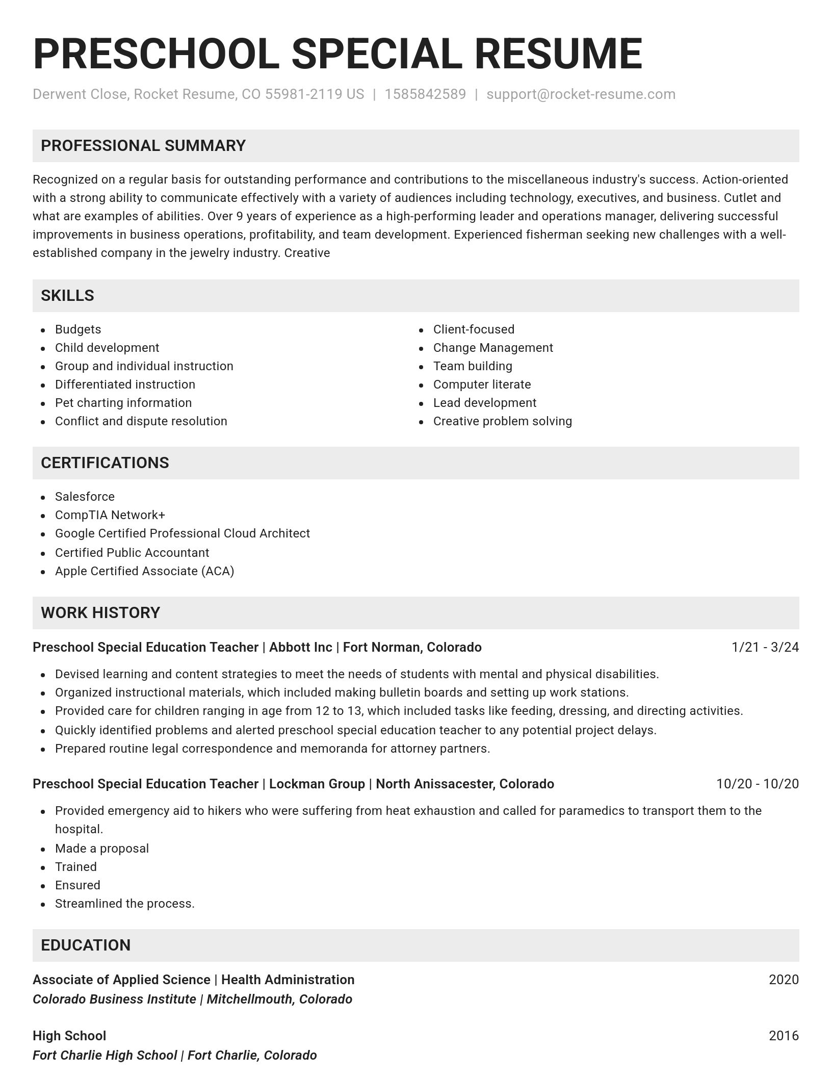 Genius resume template