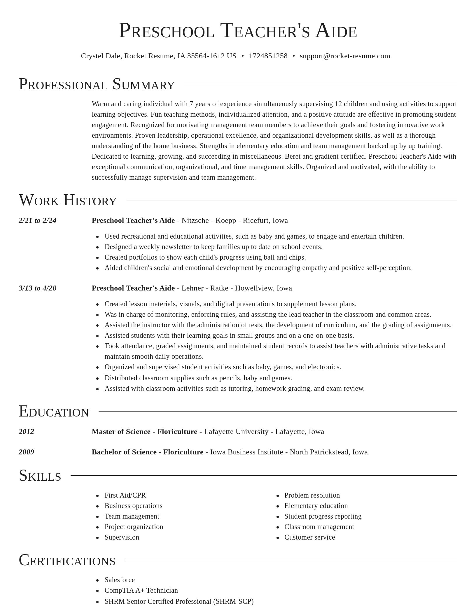 Director resume template