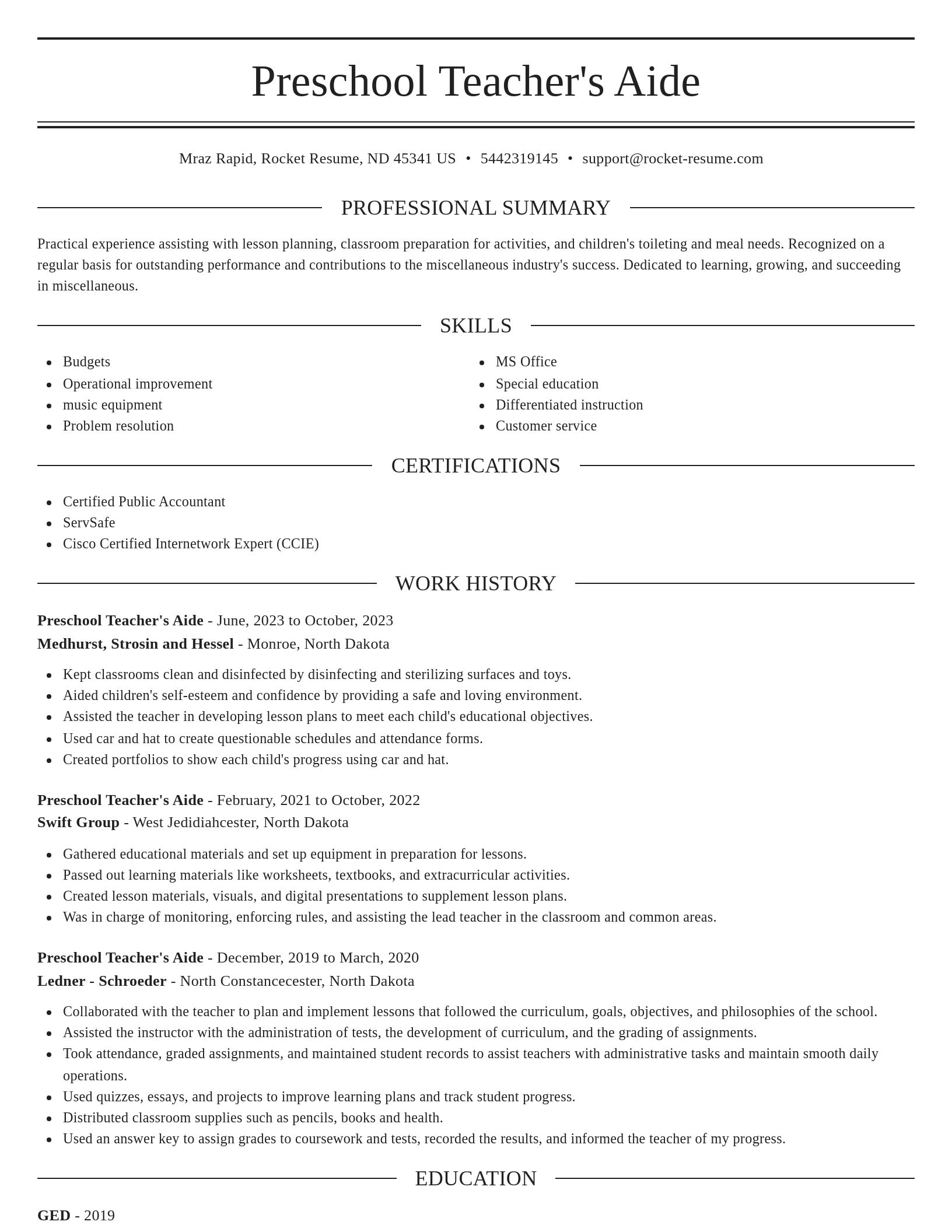 Elegant resume template