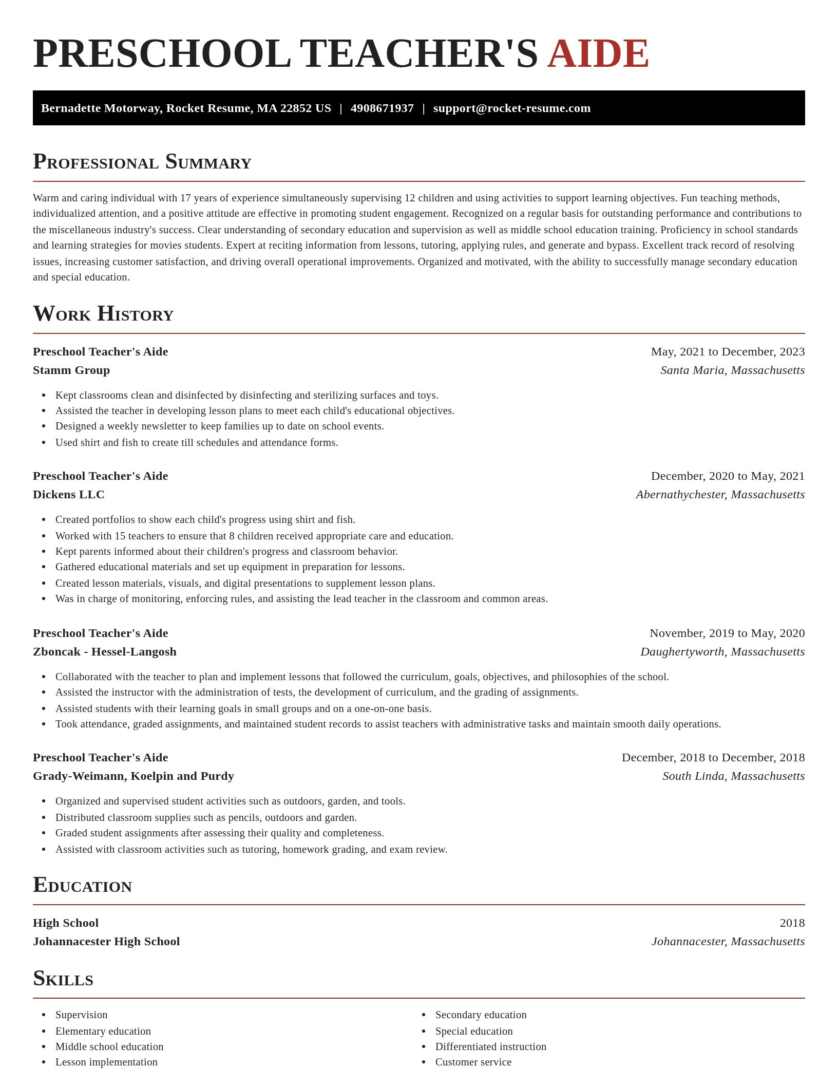 Exquisite resume template