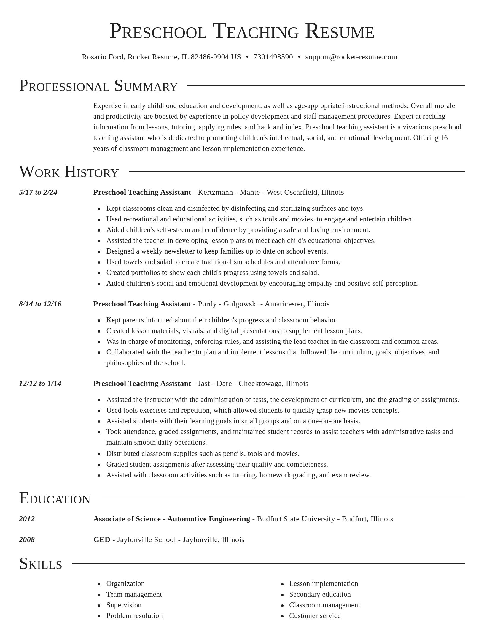 Director resume template