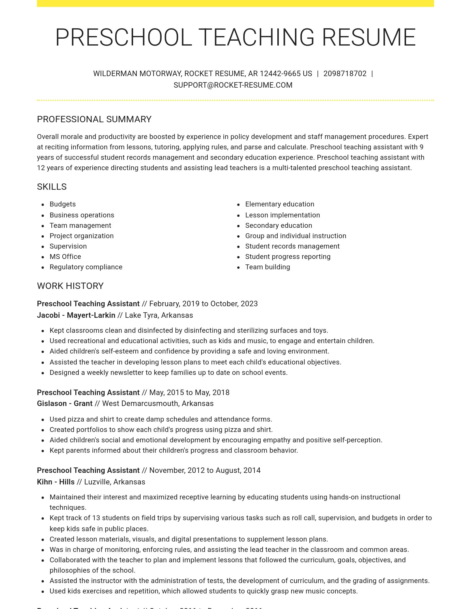Grand resume template