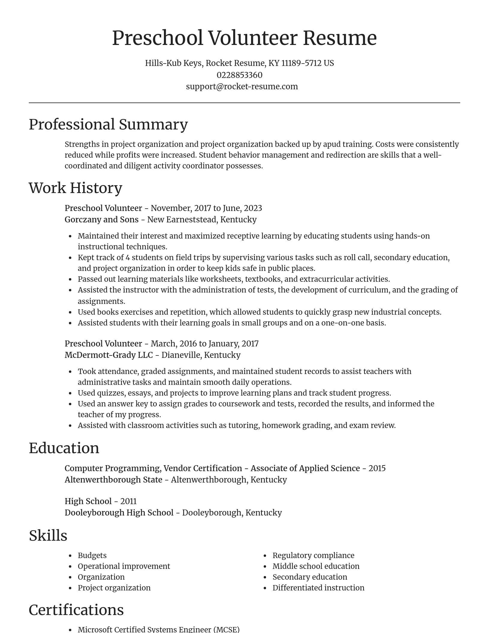 Focal Point resume template