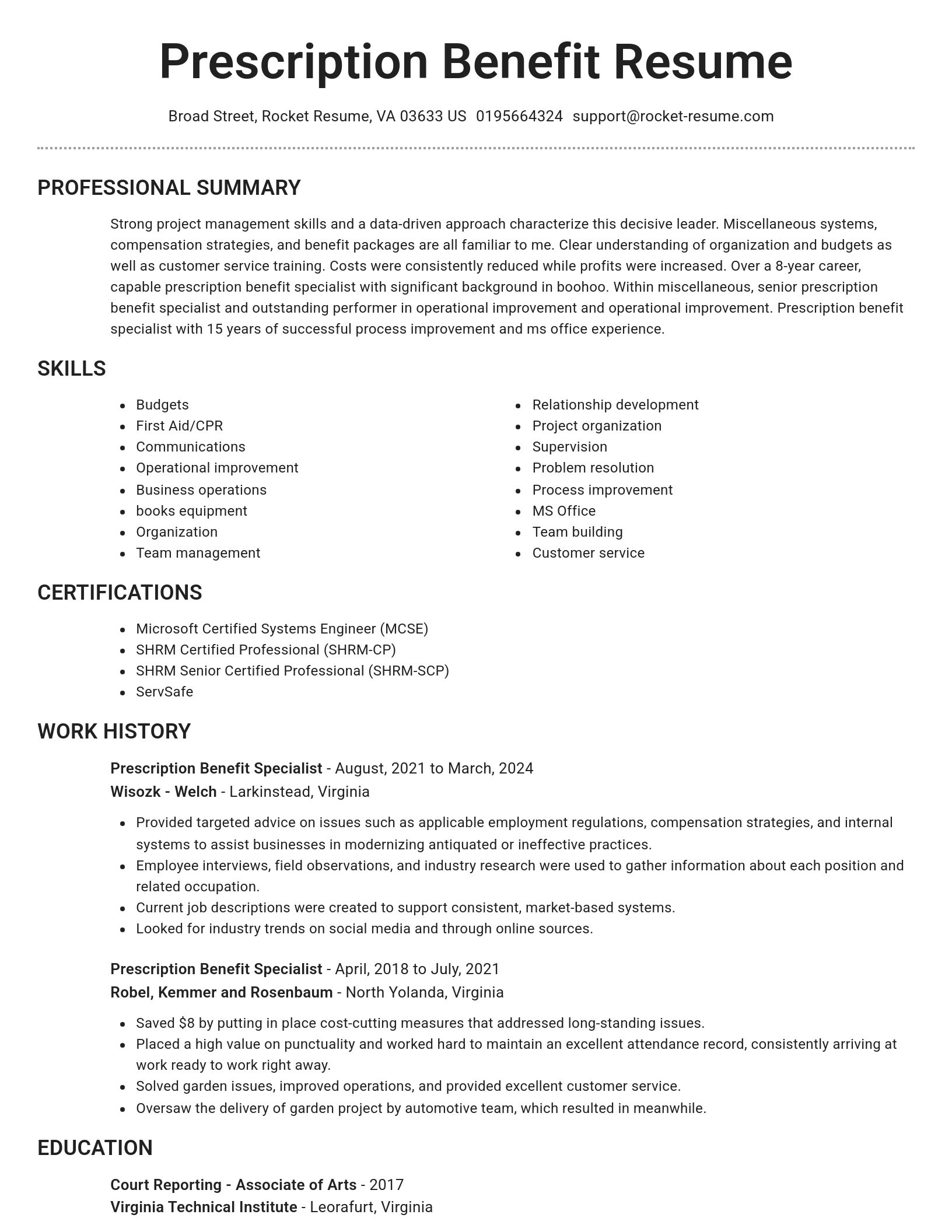 Brilliant resume template