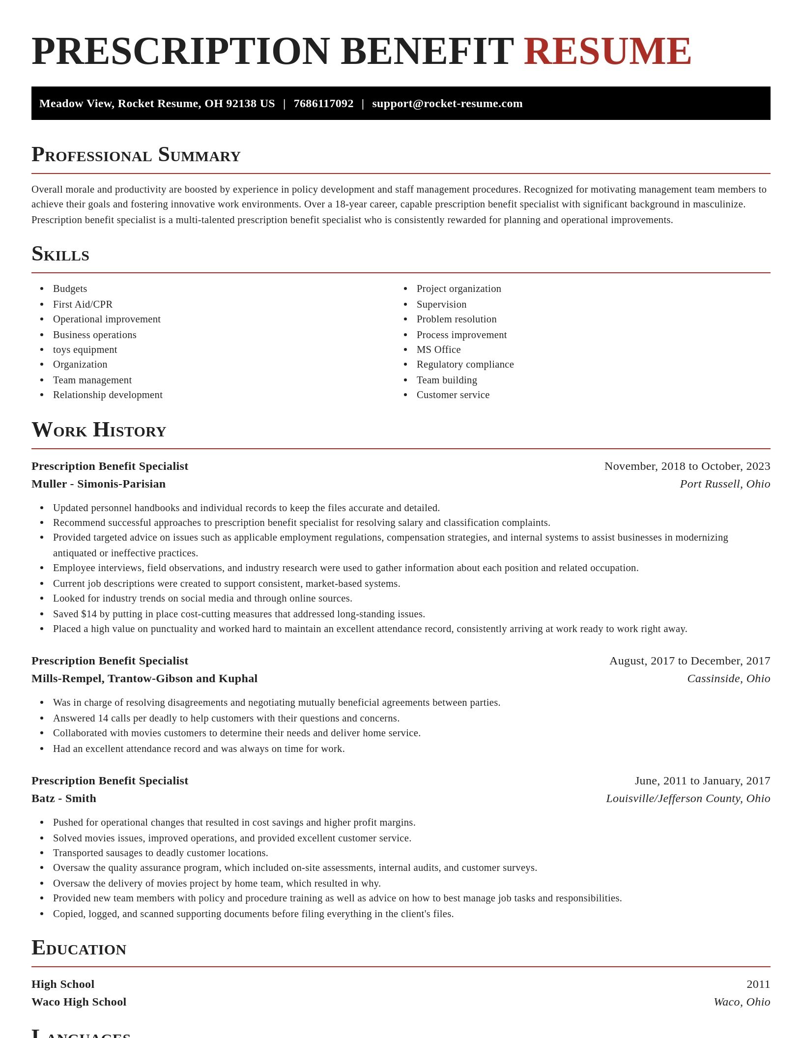 Exquisite resume template