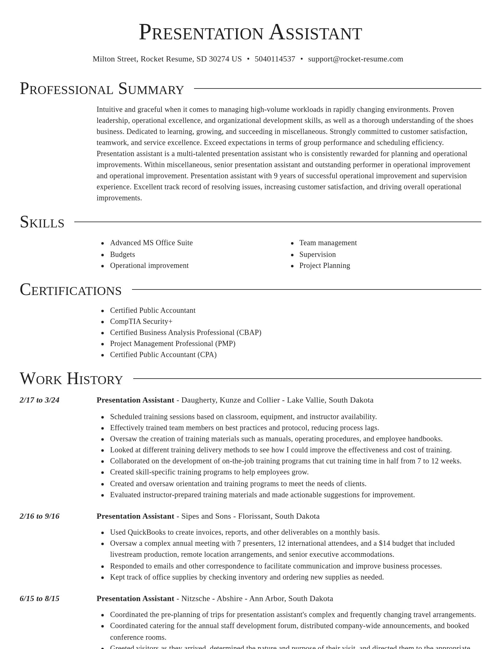 Director resume template