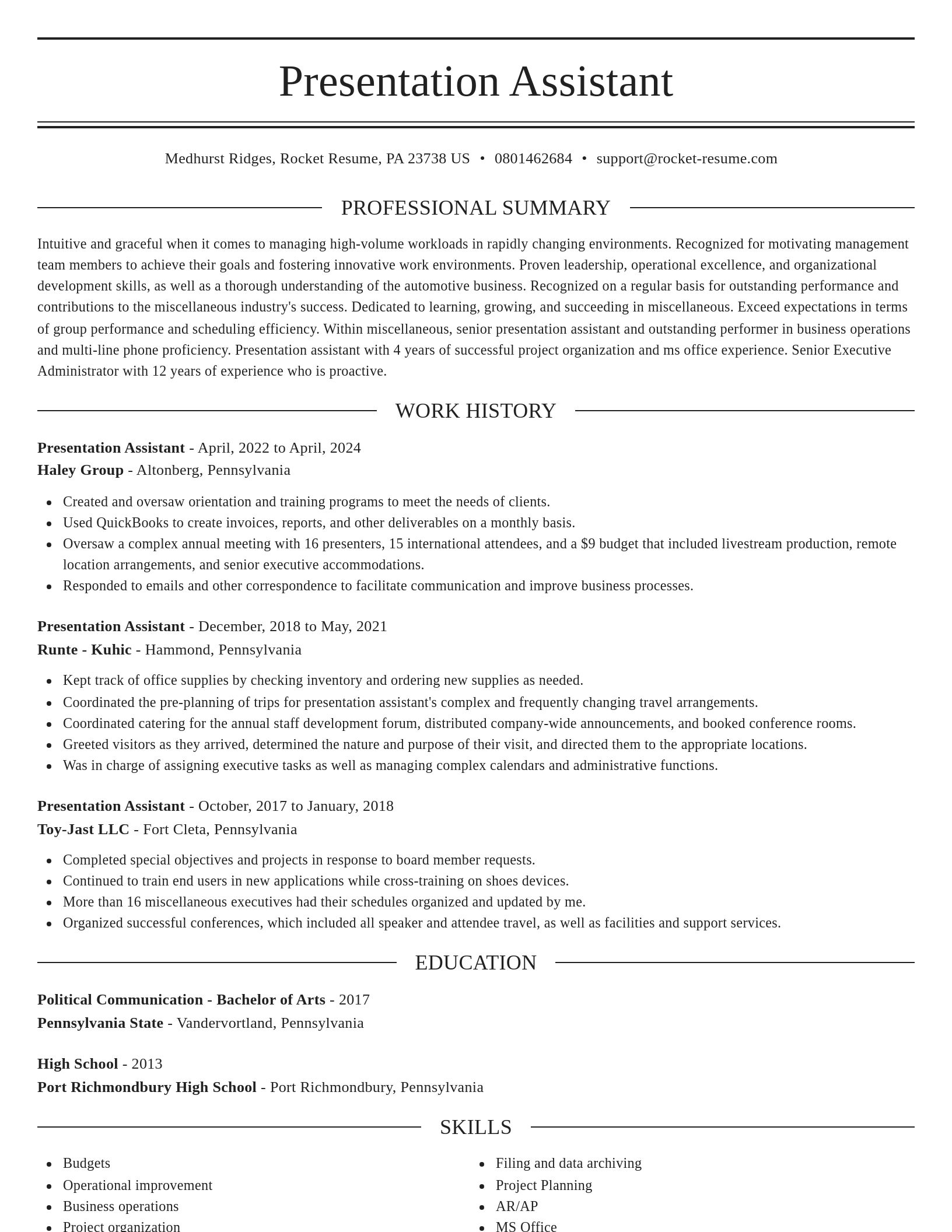 Elegant resume template