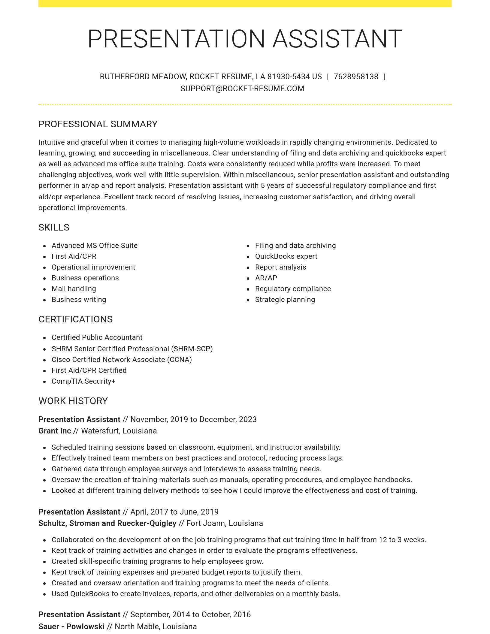 Grand resume template