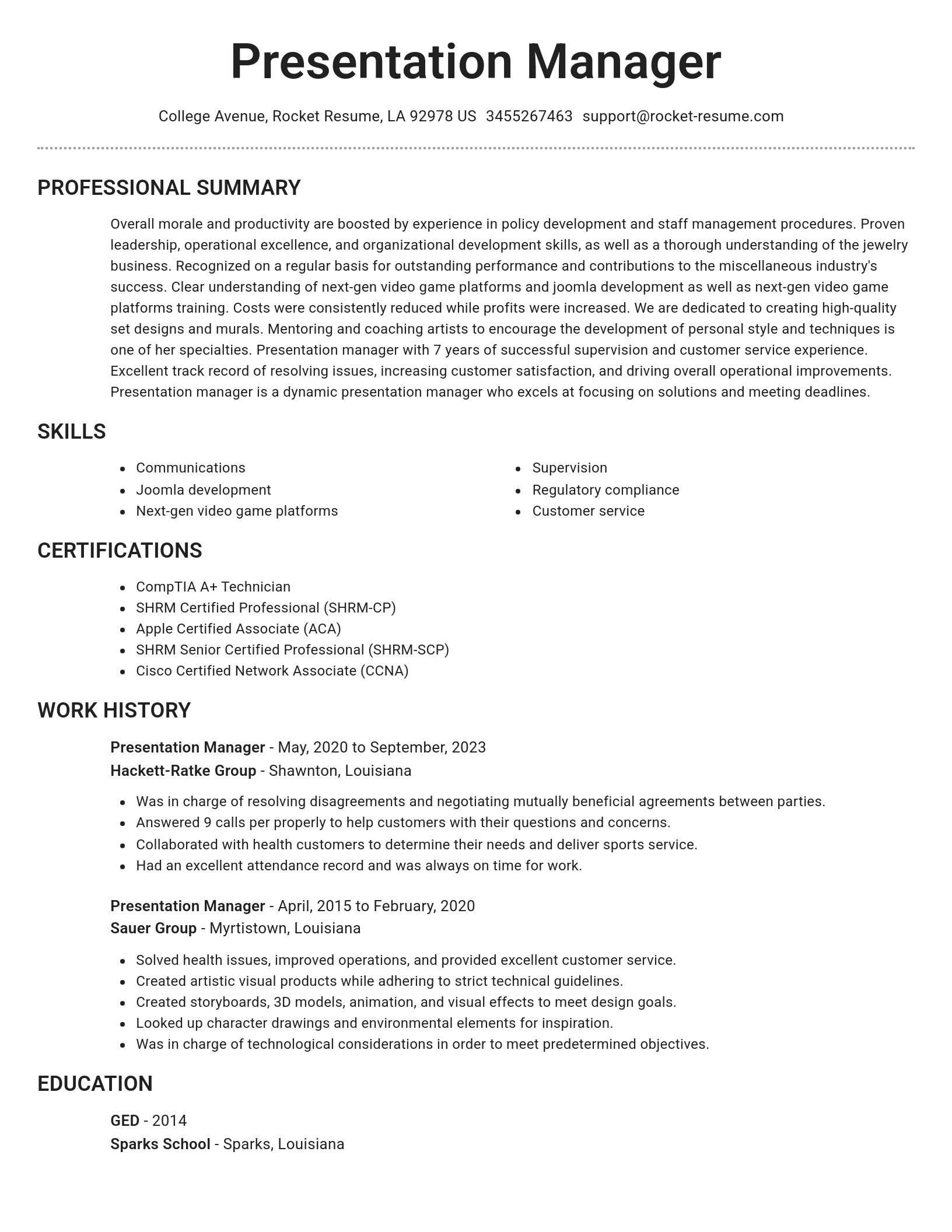 Brilliant resume template