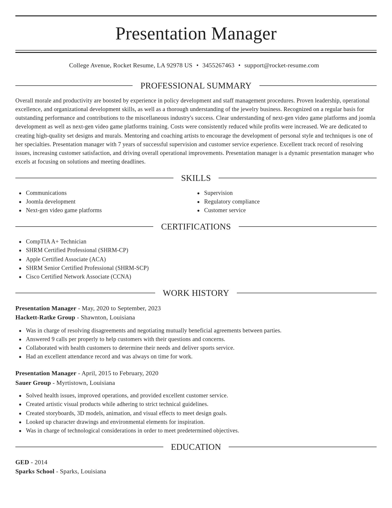 Elegant resume template