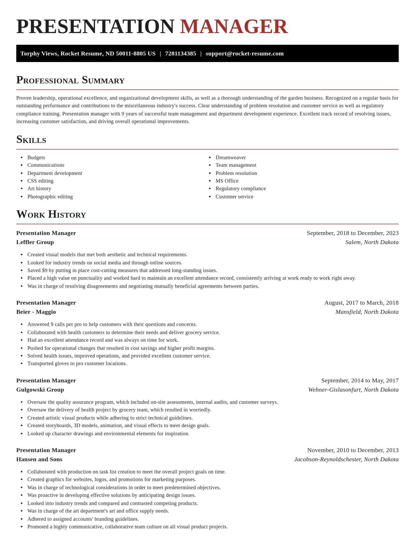 Exquisite resume template