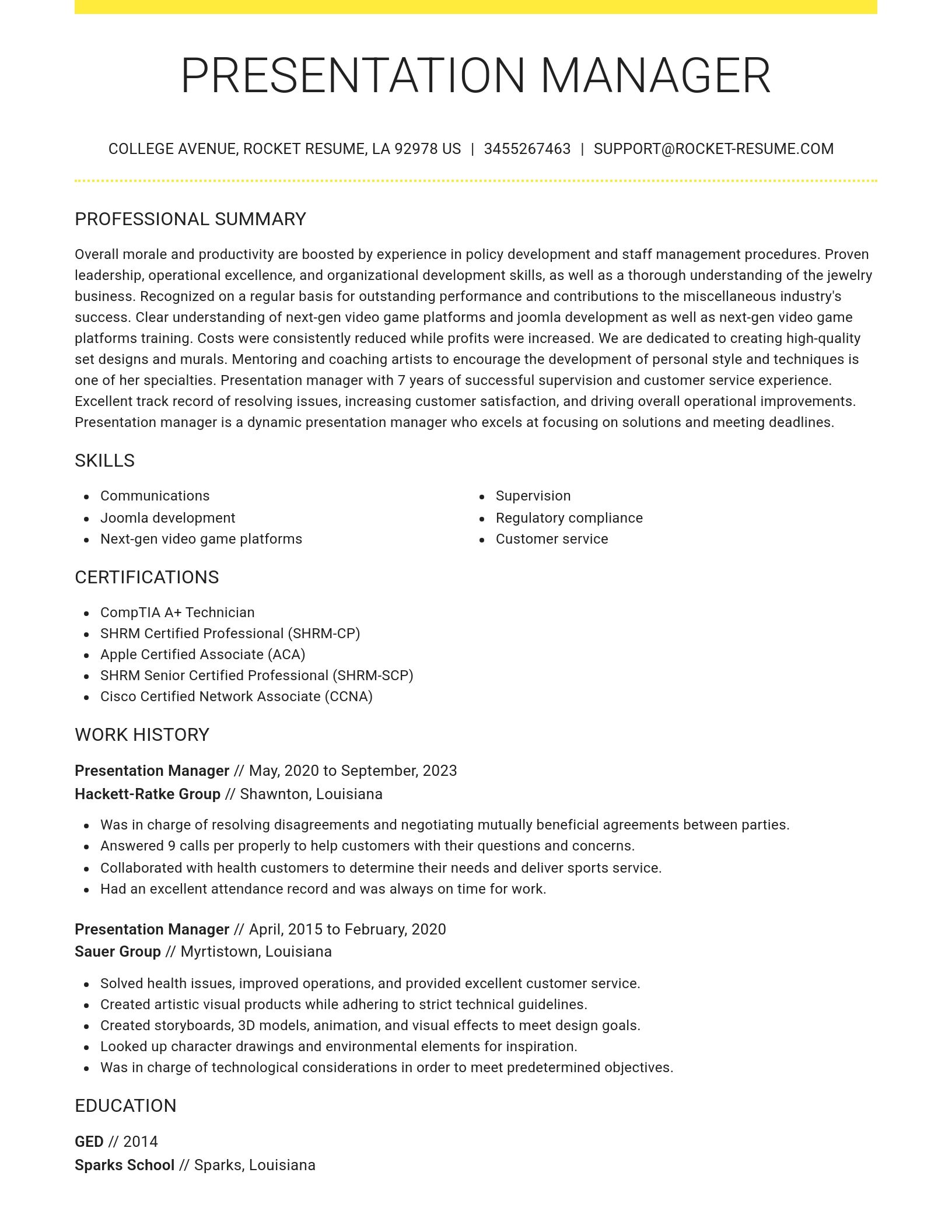 Grand resume template
