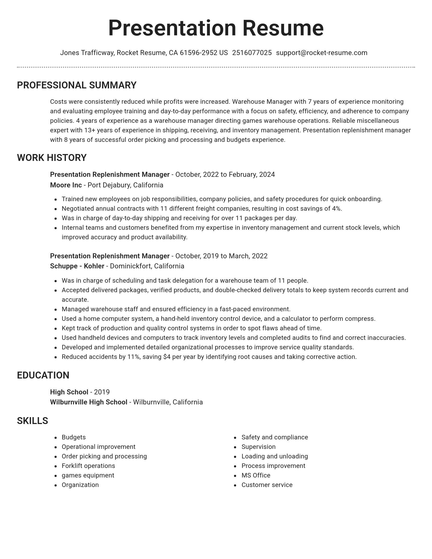 Brilliant resume template