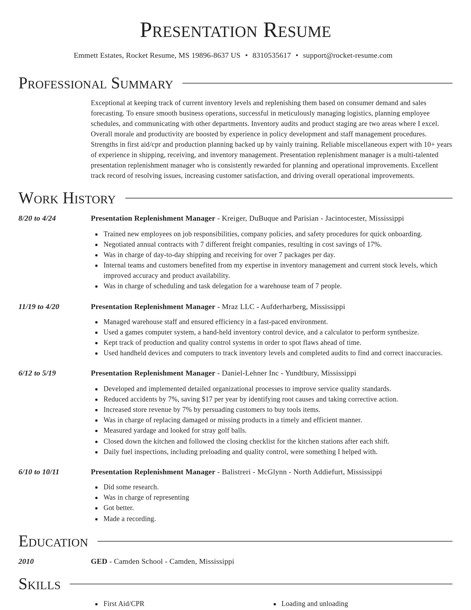 Director resume template