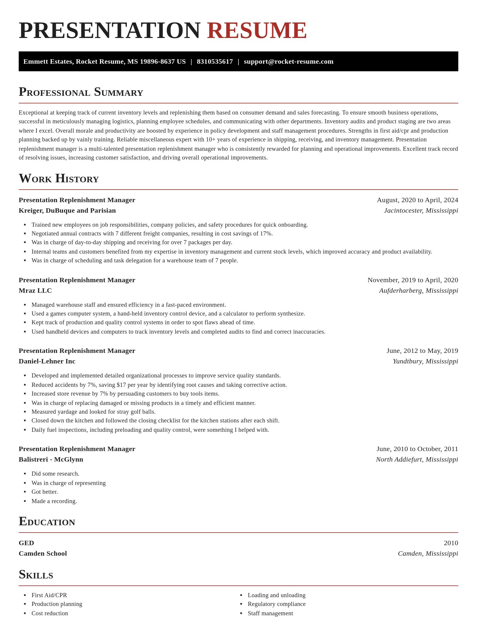 Exquisite resume template