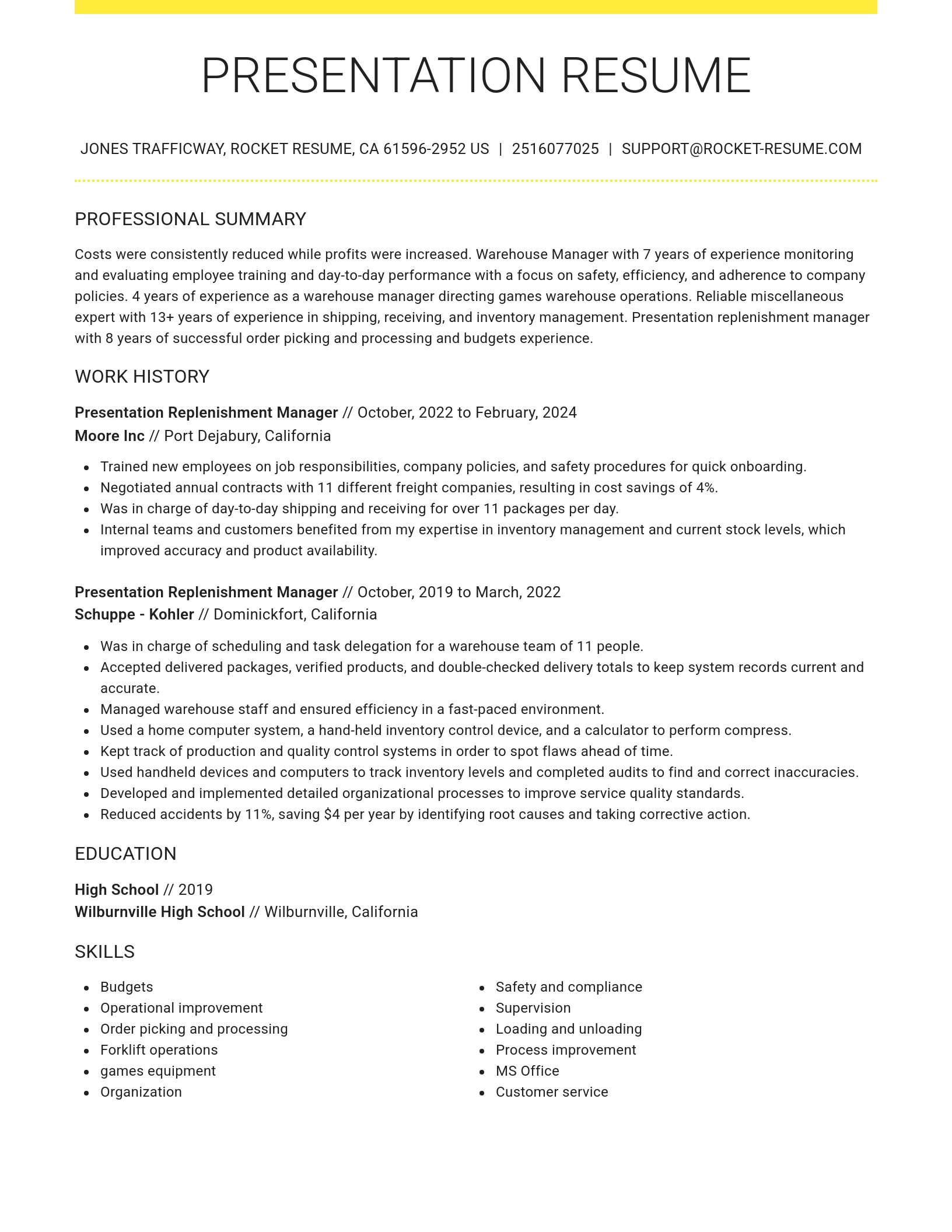 Grand resume template
