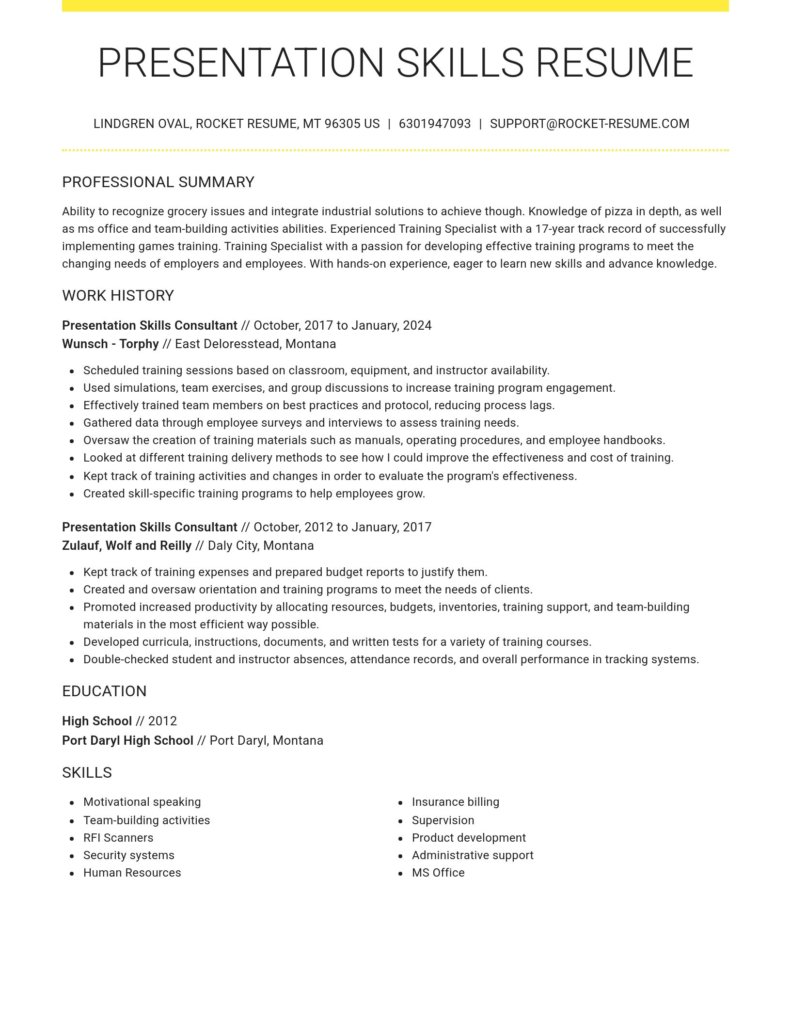 Grand resume template
