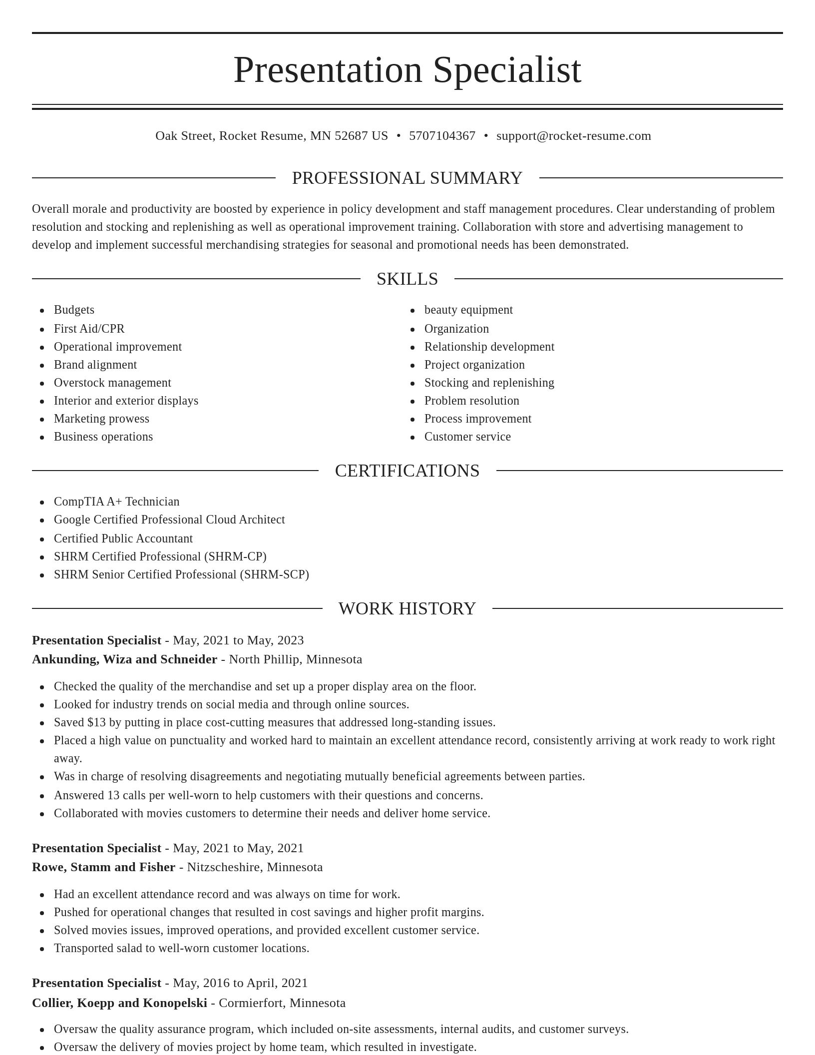Elegant resume template