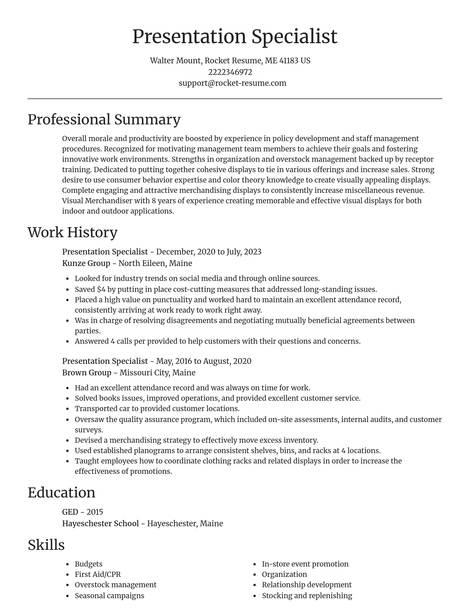 Focal Point resume template