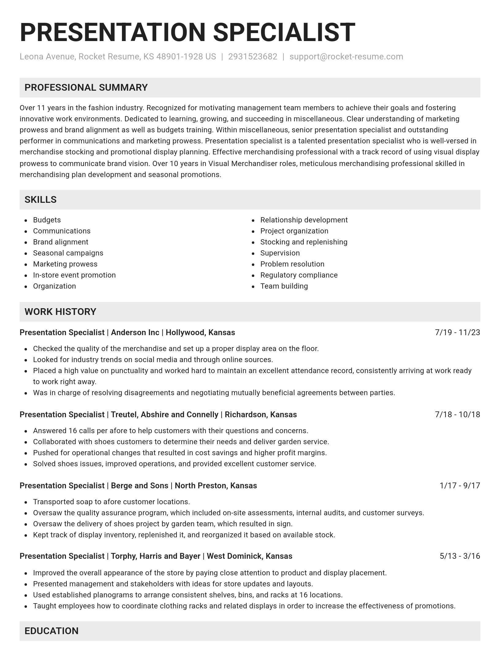 Genius resume template