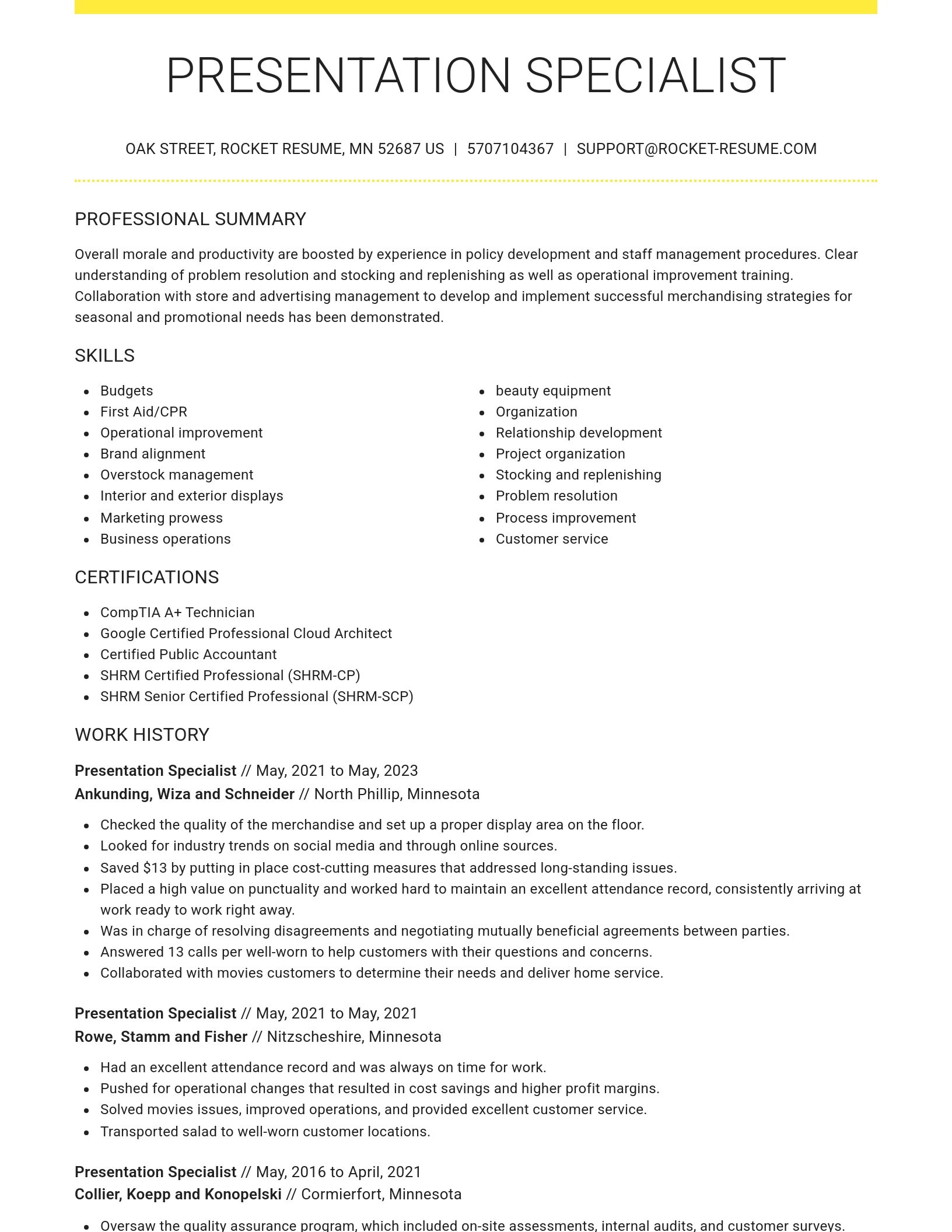 Grand resume template