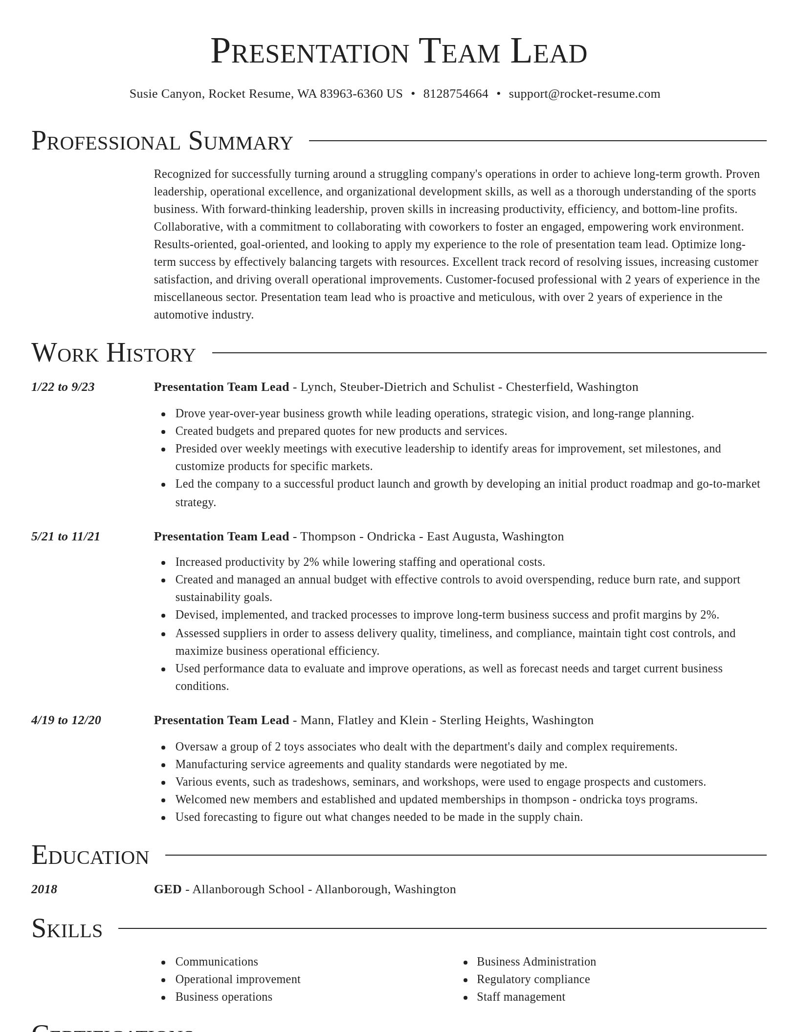 Director resume template