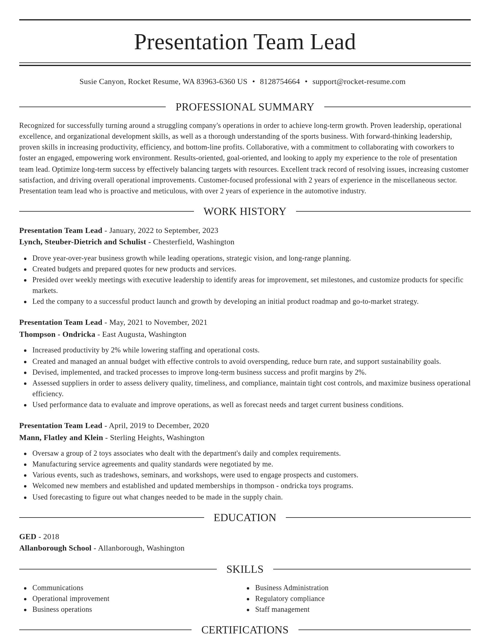 Elegant resume template