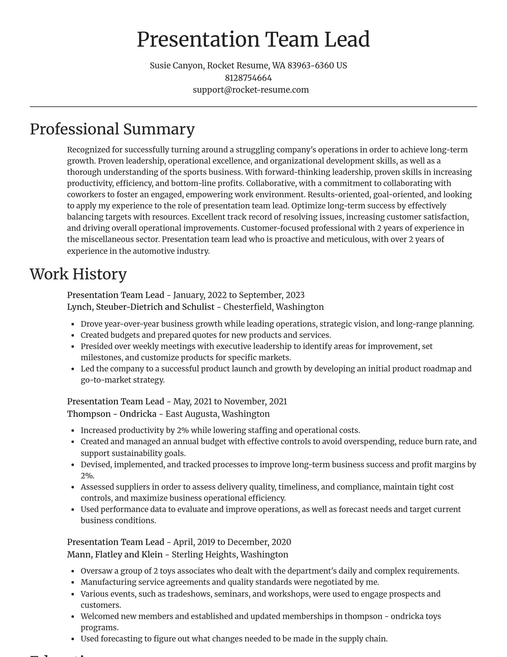 Focal Point resume template