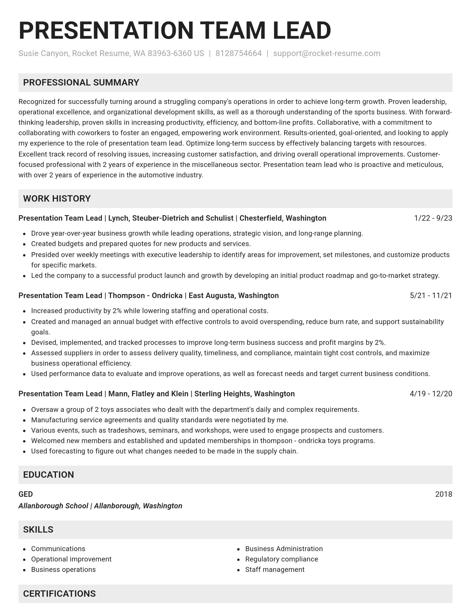 Genius resume template